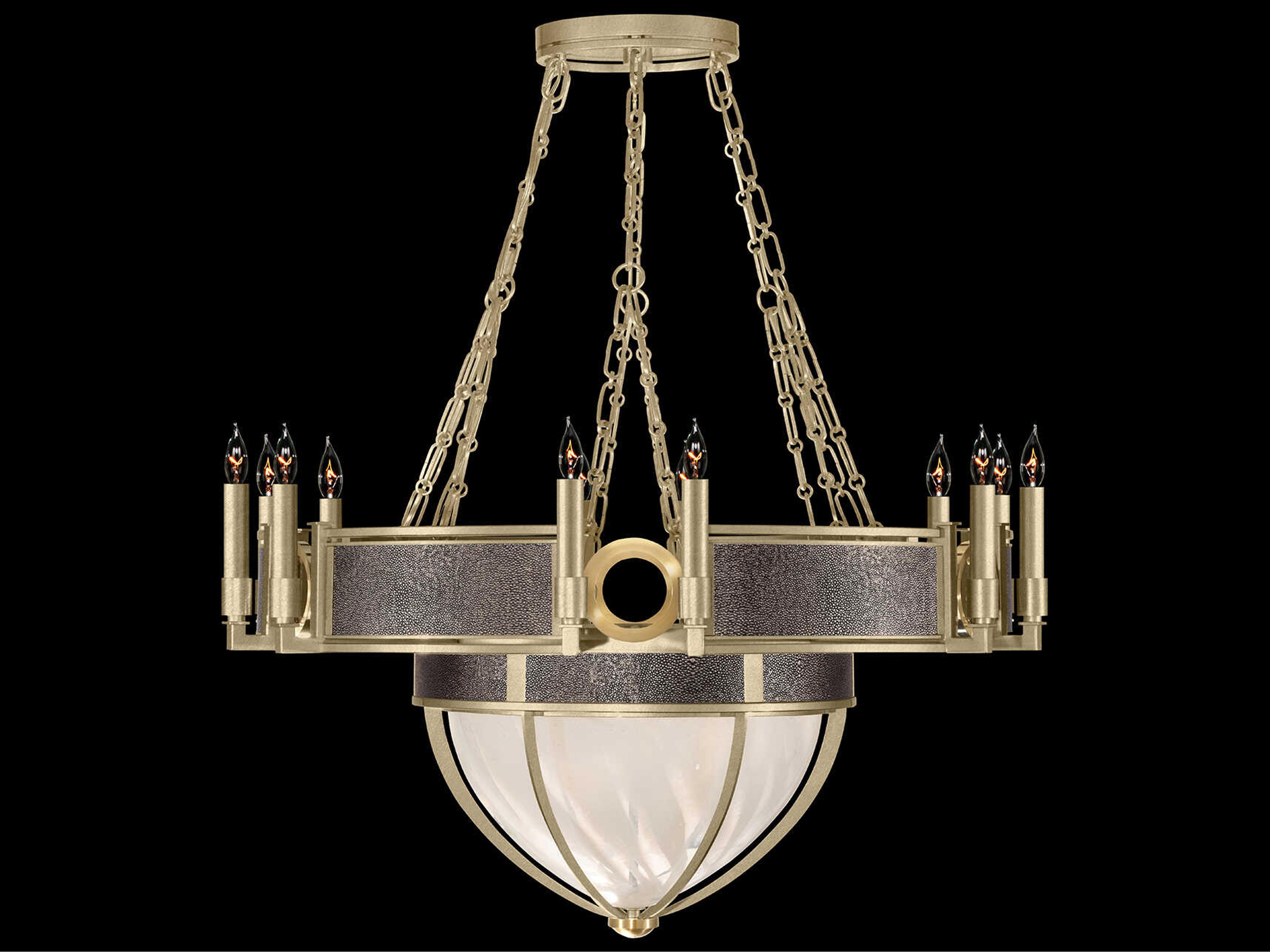 Mirage 15-Light Soft Gold Leaf Traditional Candelabra Chandelier