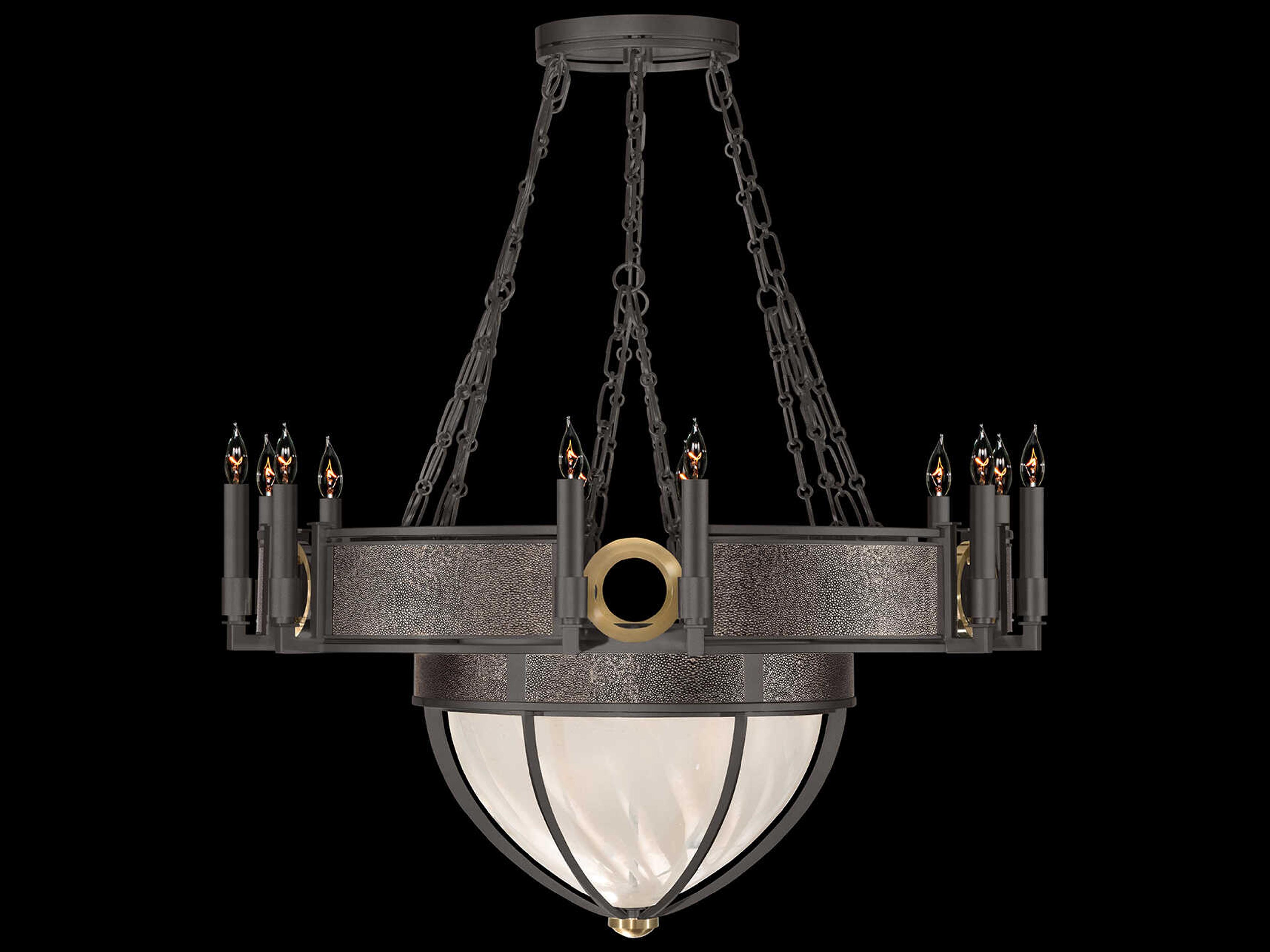Mirage 15-Light Midnight Steel Traditional Candelabra Chandelier