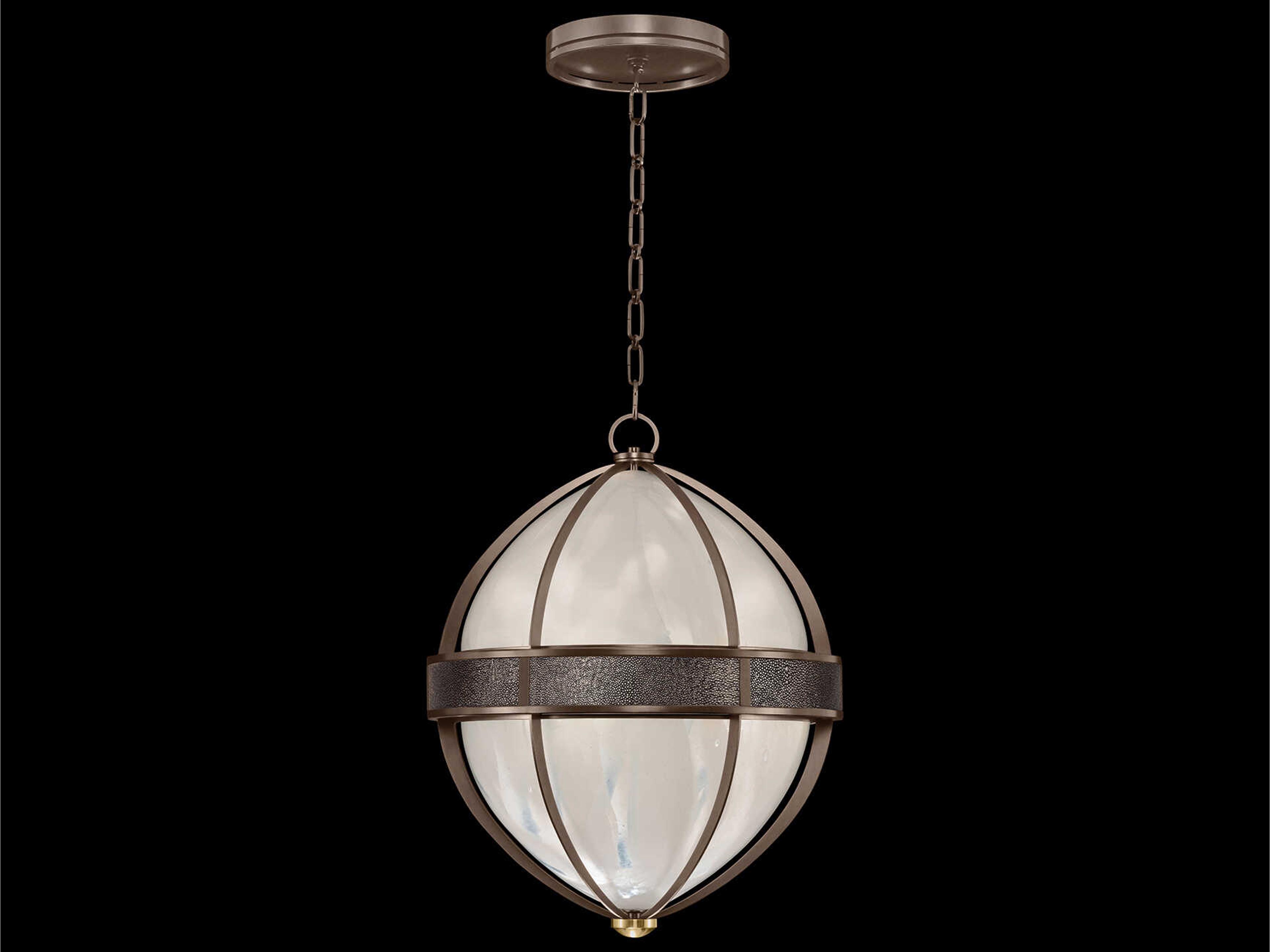 Mirage 3-Light Bronze Traditional Round Pendant