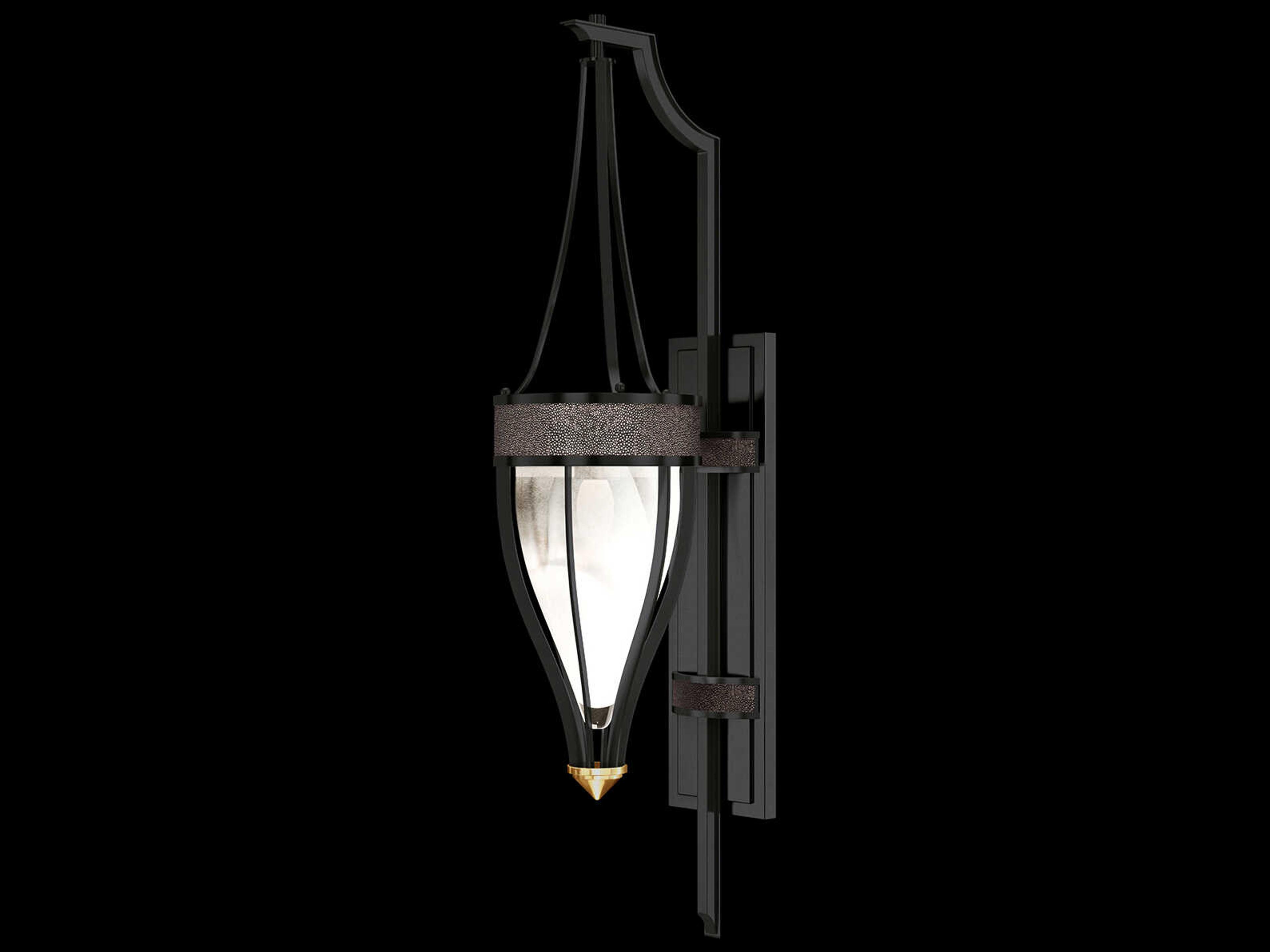 Mirage 1-Light Black Iron Traditional Wall Sconce