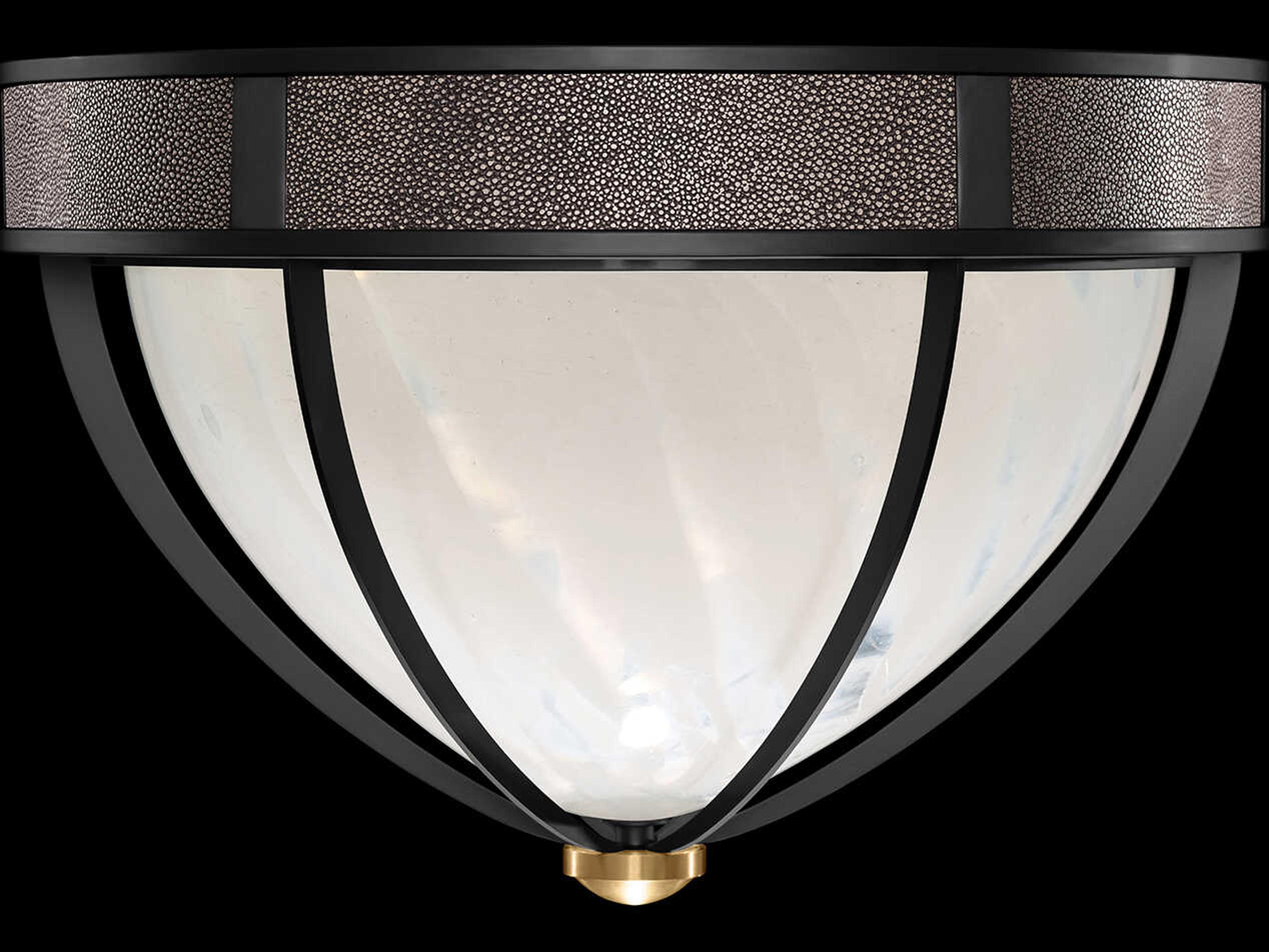 Mirage 3-Light Black Iron Traditional Flush Mount