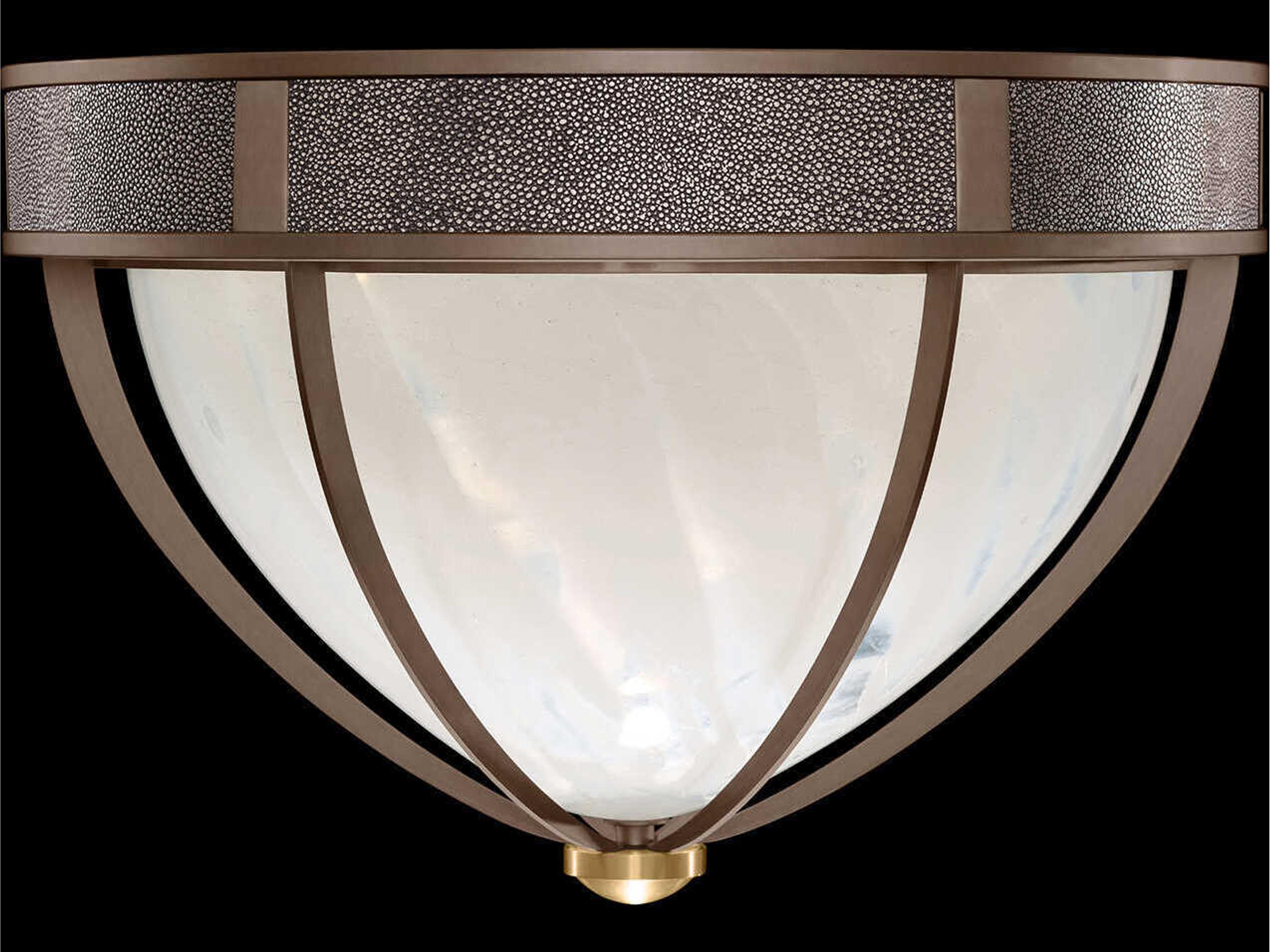 Mirage 3-Light Bronze Traditional Flush Mount