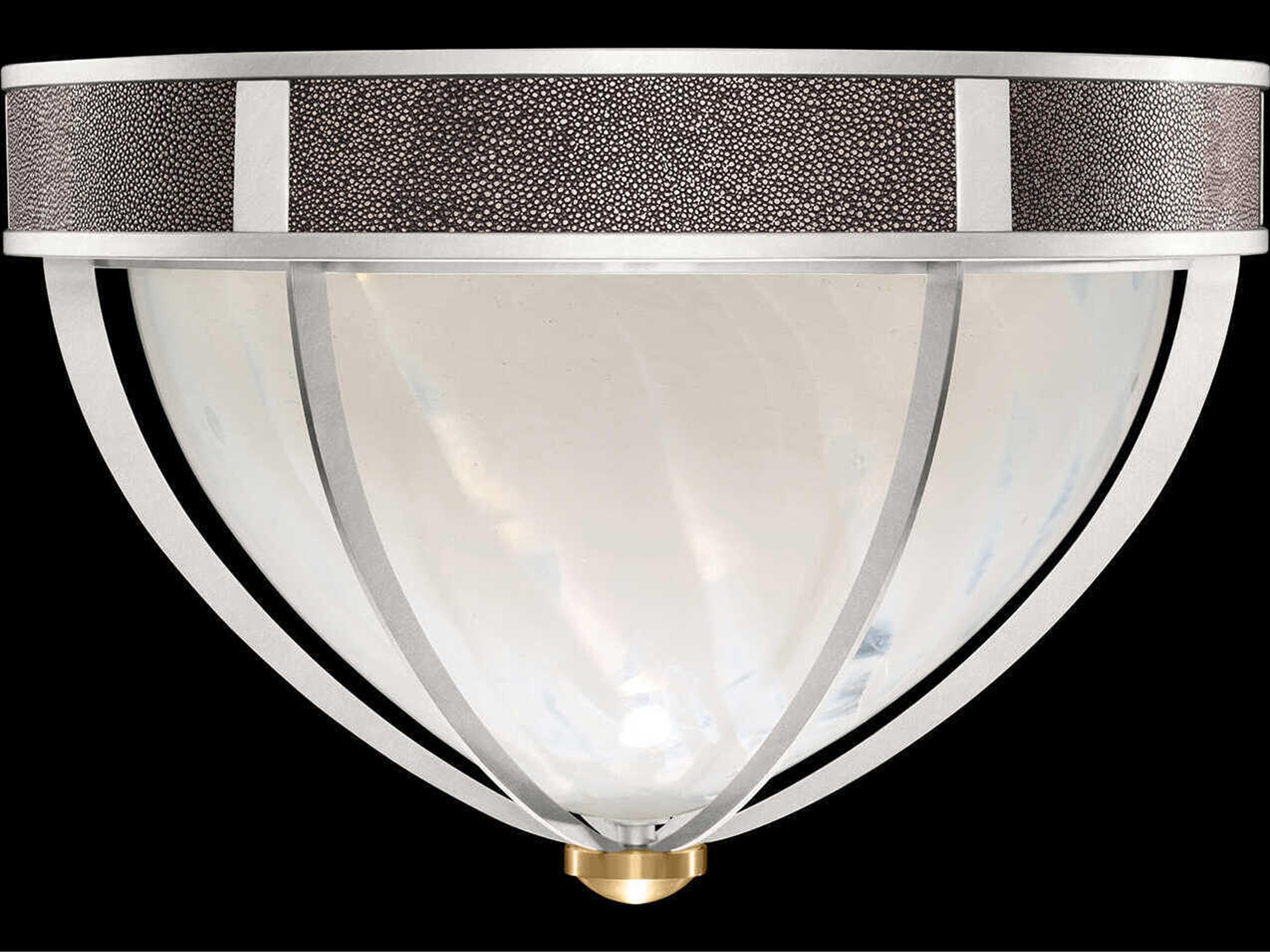 Mirage 3-Light Silver Leaf Traditional Flush Mount
