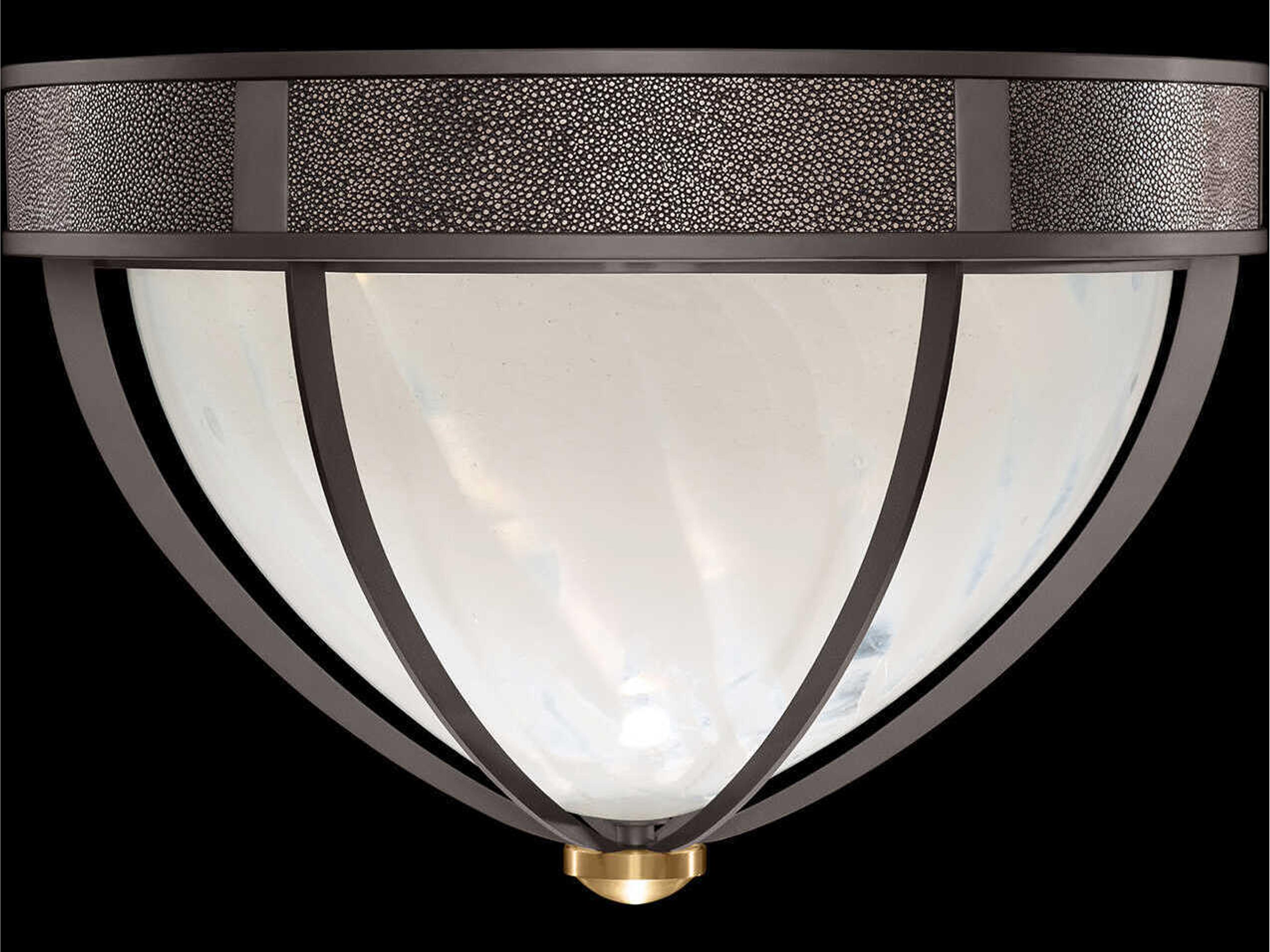 Mirage 3-Light Midnight Steel Traditional Flush Mount