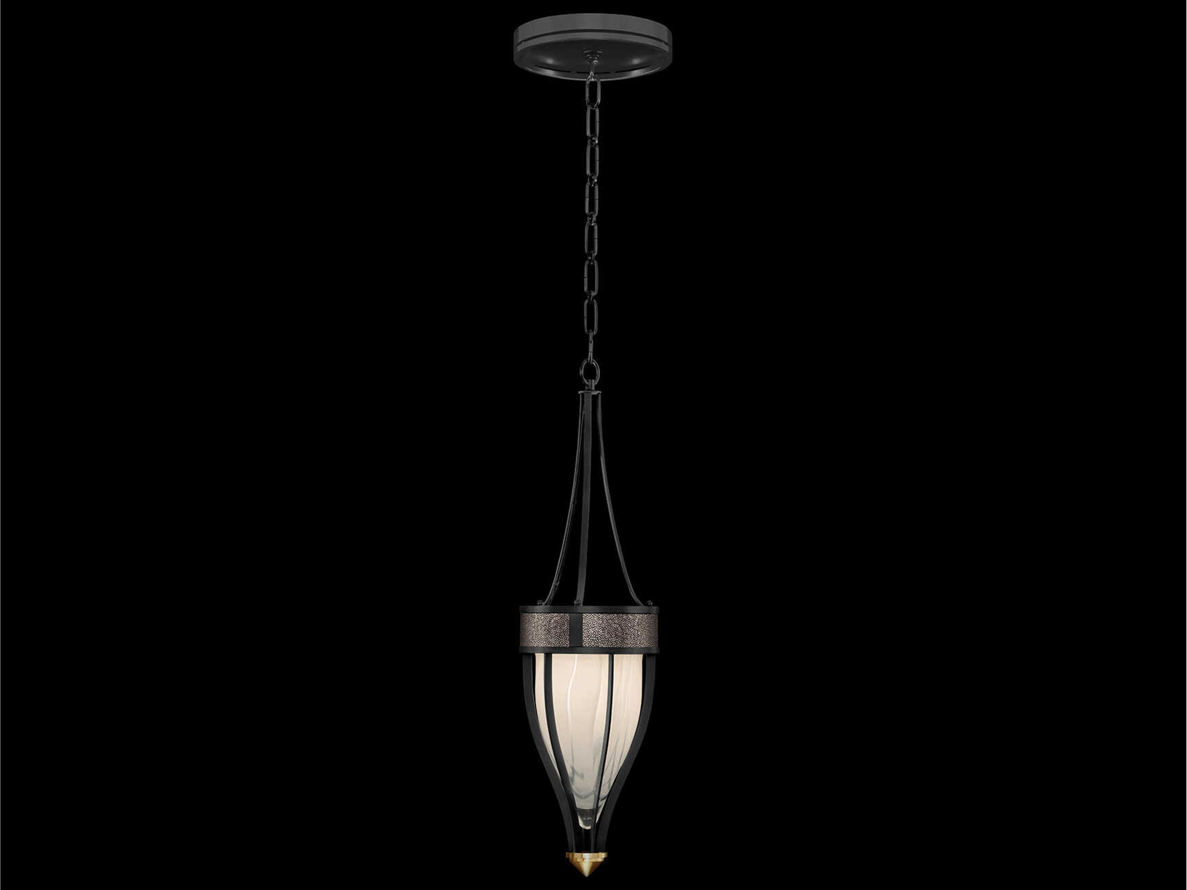 Mirage 1-Light Black Iron Traditional Mini Pendant