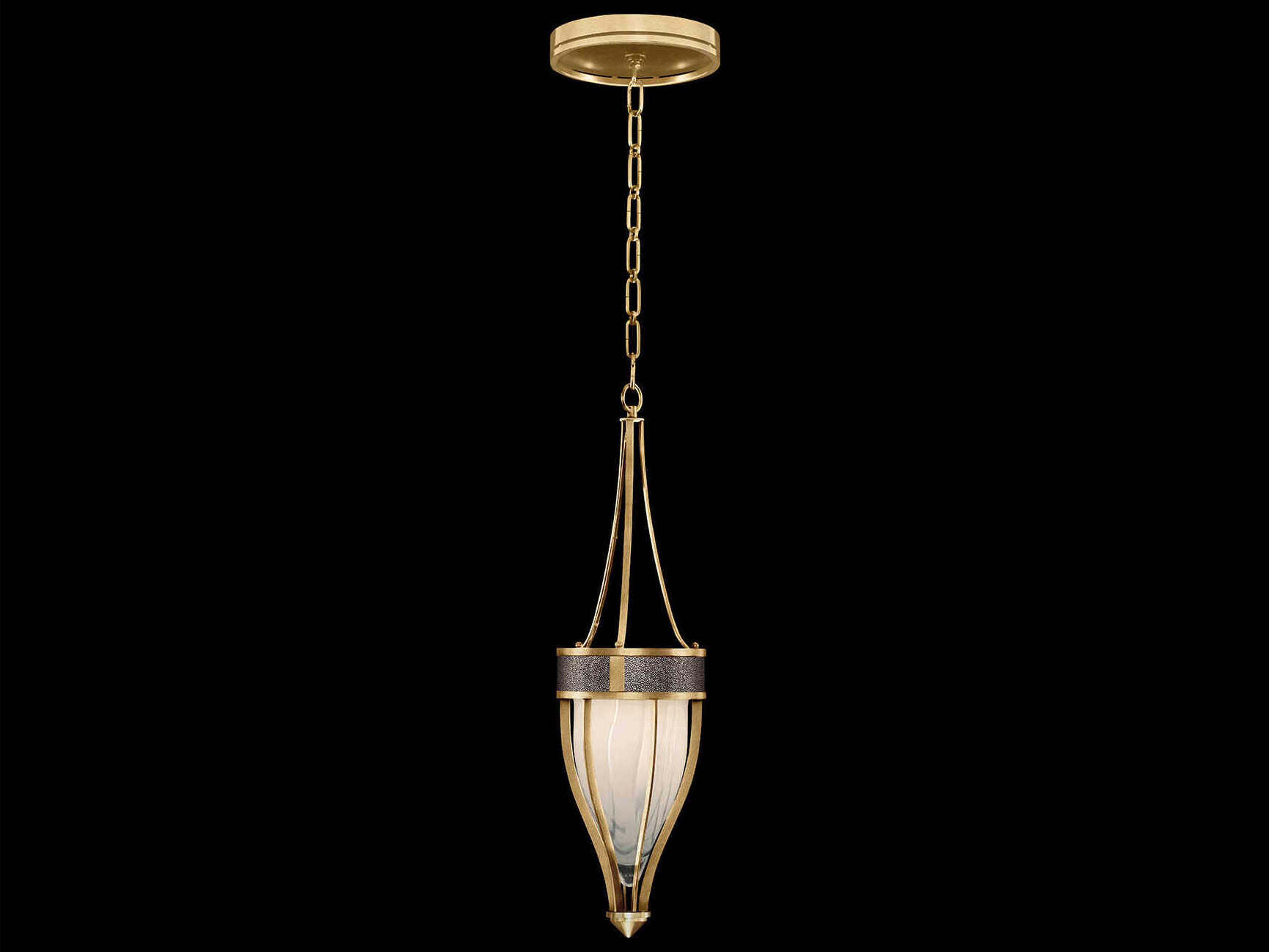Mirage 1-Light Gold Leaf Traditional Mini Pendant
