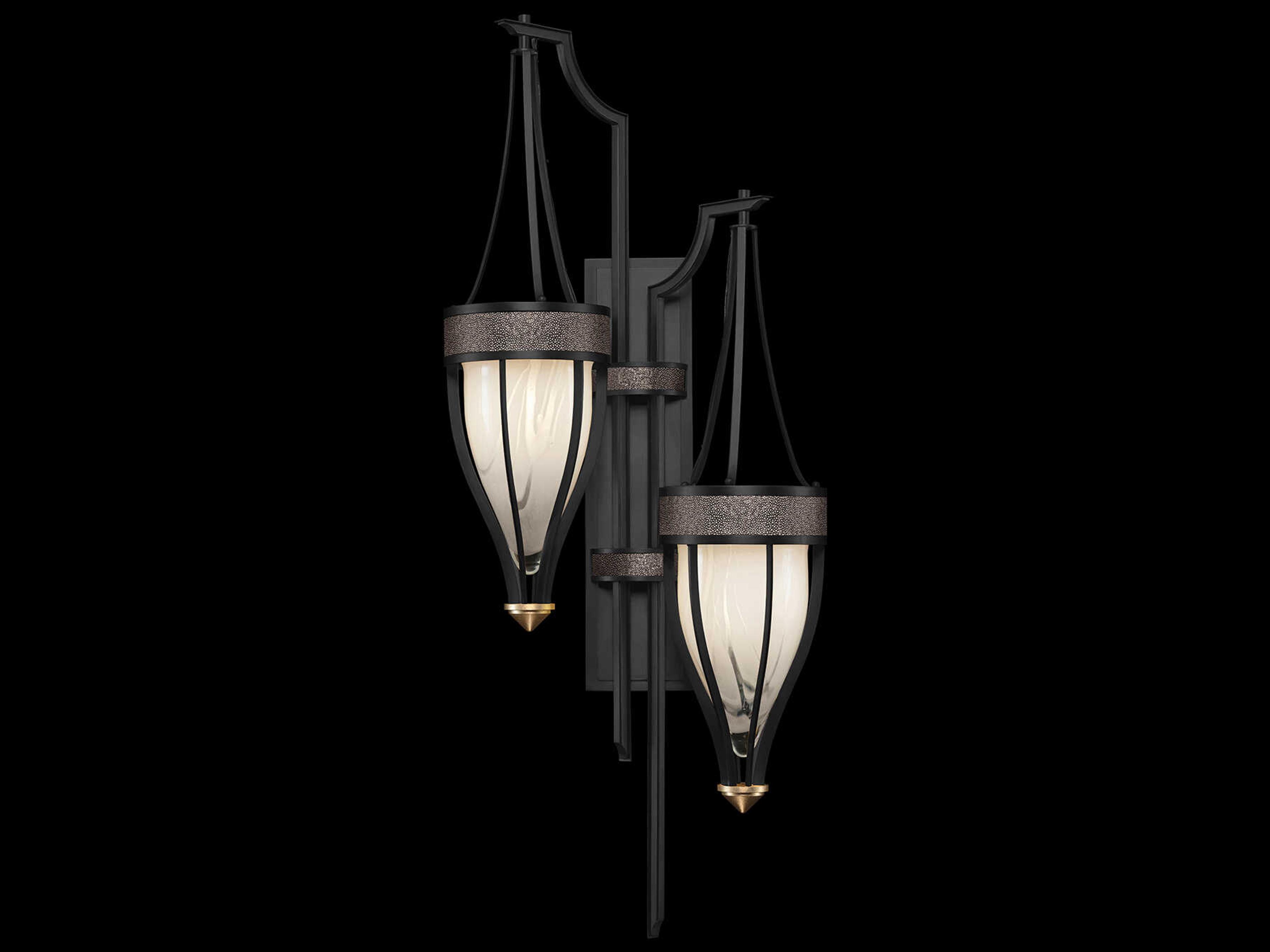 Mirage 2-Light Black Iron Traditional Wall Sconce