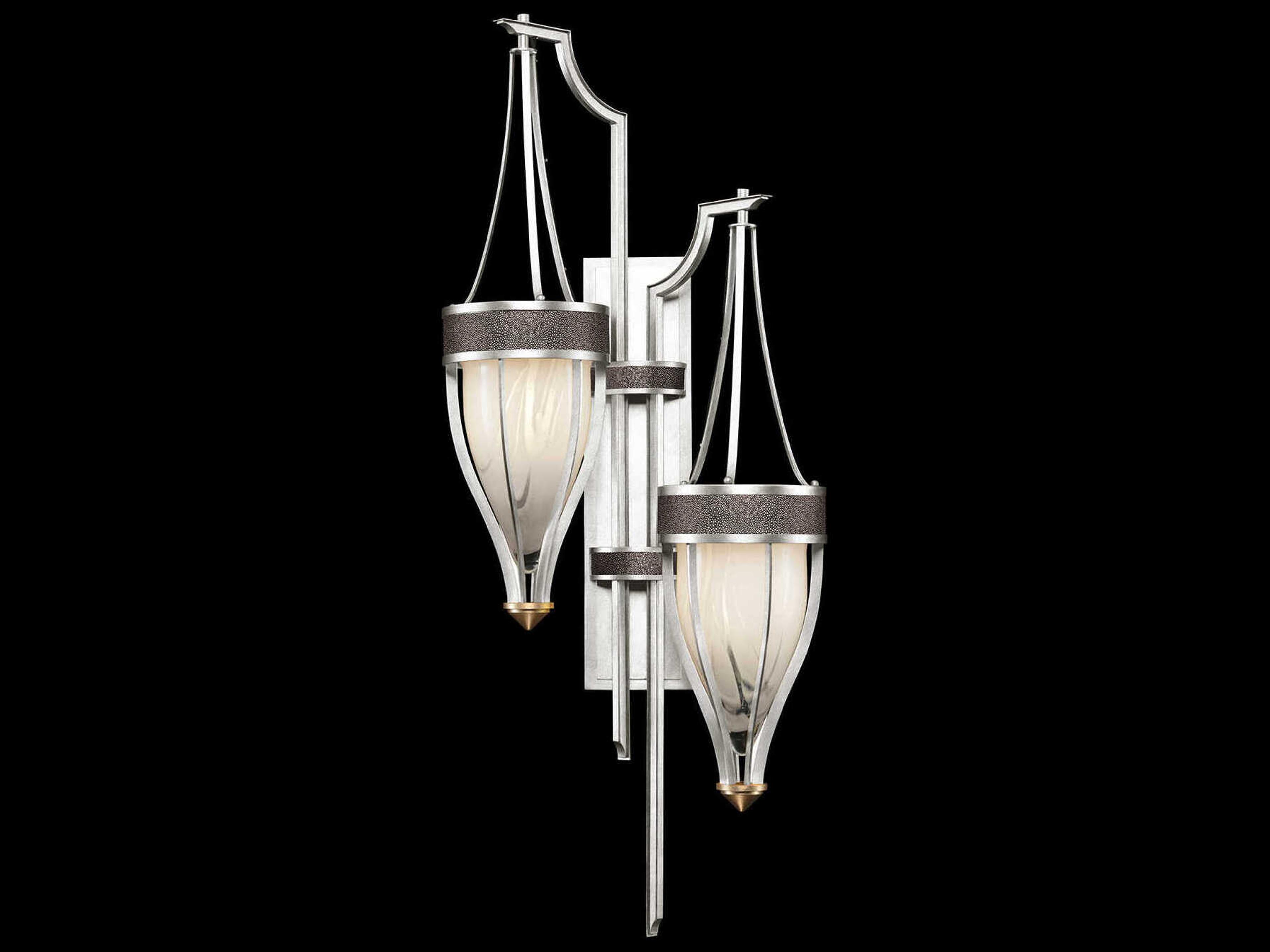 Mirage 2-Light Silver Leaf Traditional Wall Sconce