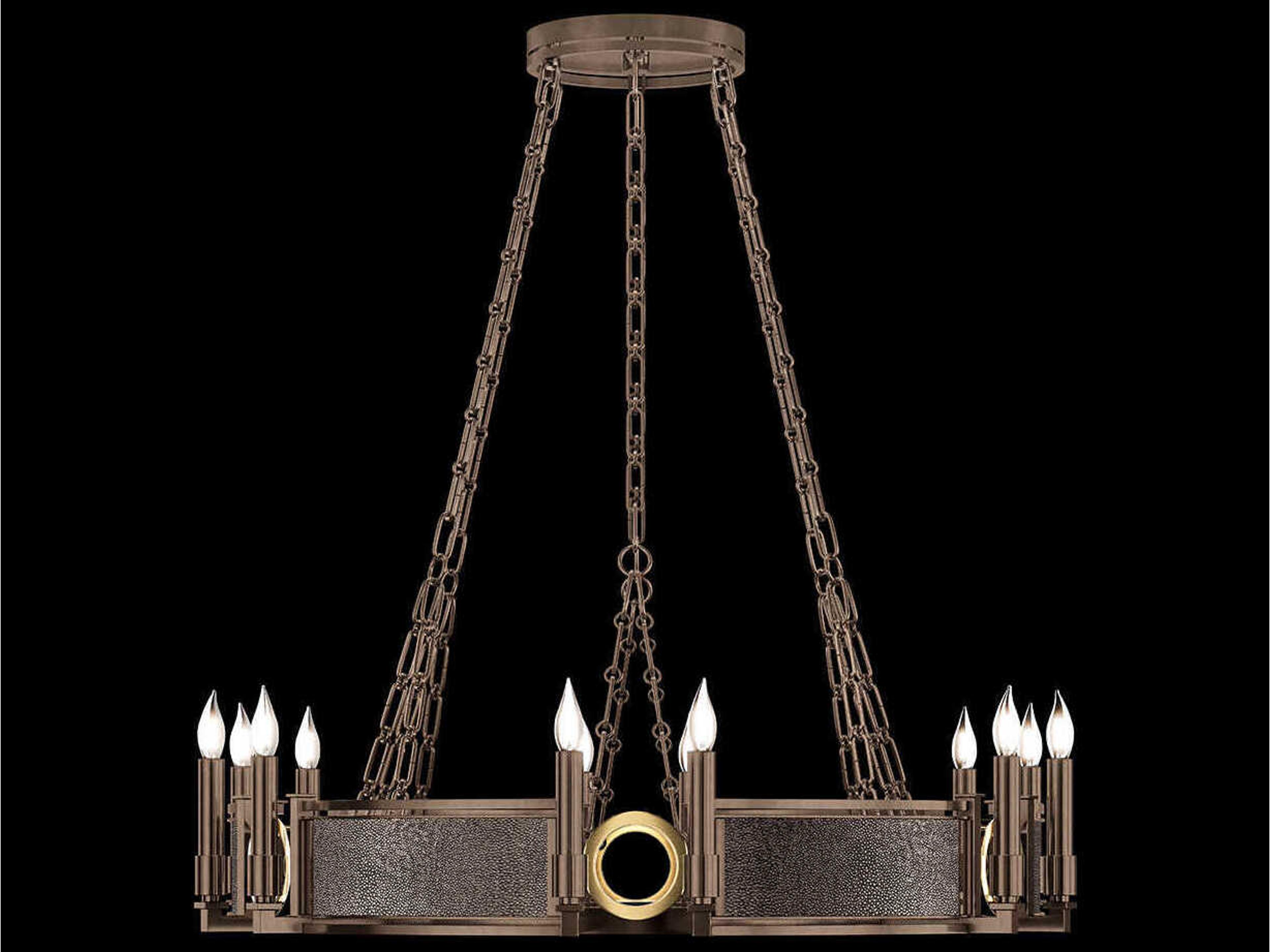 Mirage 12-Light Bronze Traditional Candelabra Round Chandelier