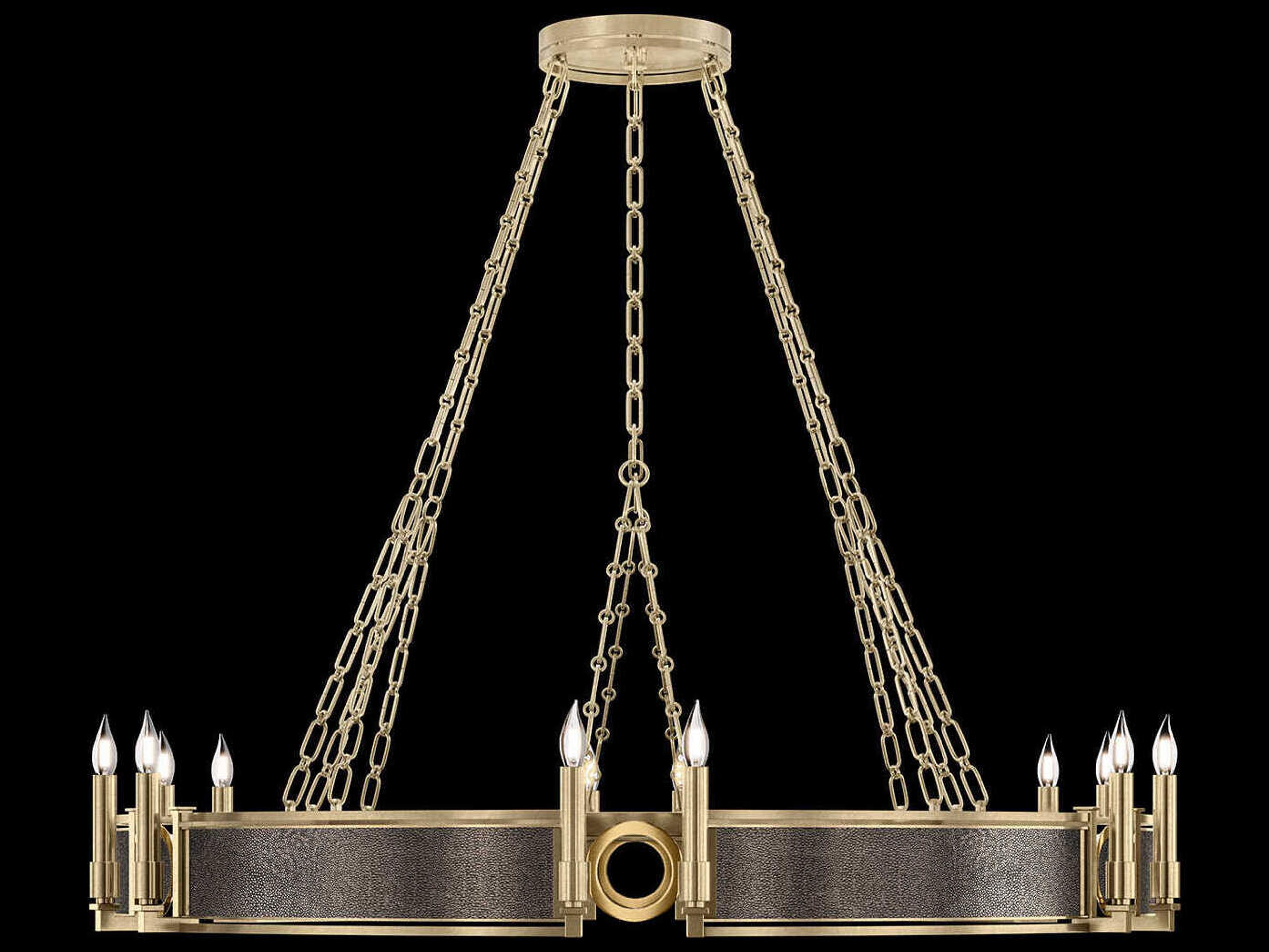 Mirage 12-Light Soft Gold Leaf Traditional Candelabra Round Chandelier