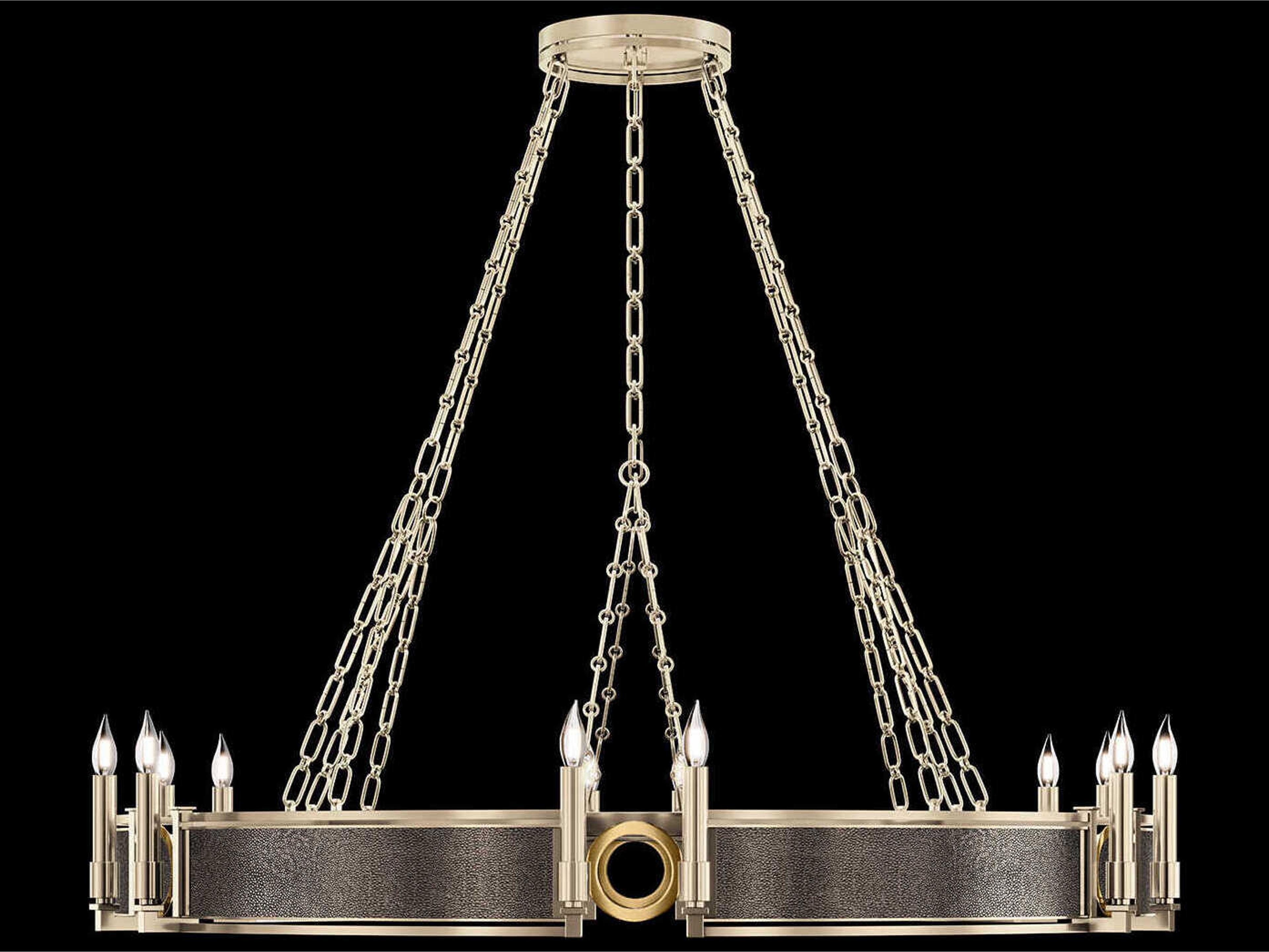 Mirage 12-Light Champagne Gold Traditional Candelabra Round Chandelier