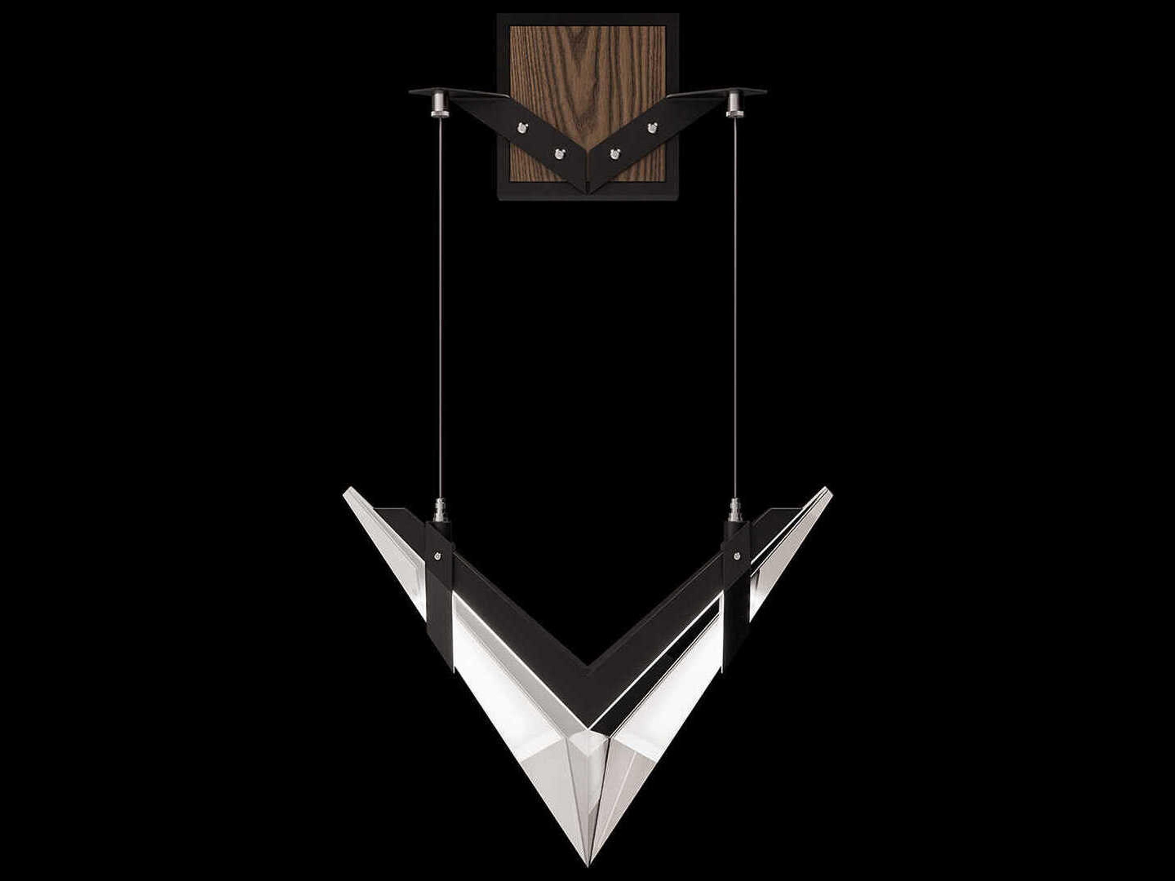 Blade 2-Light Black Dark Walnut Wall Sconce
