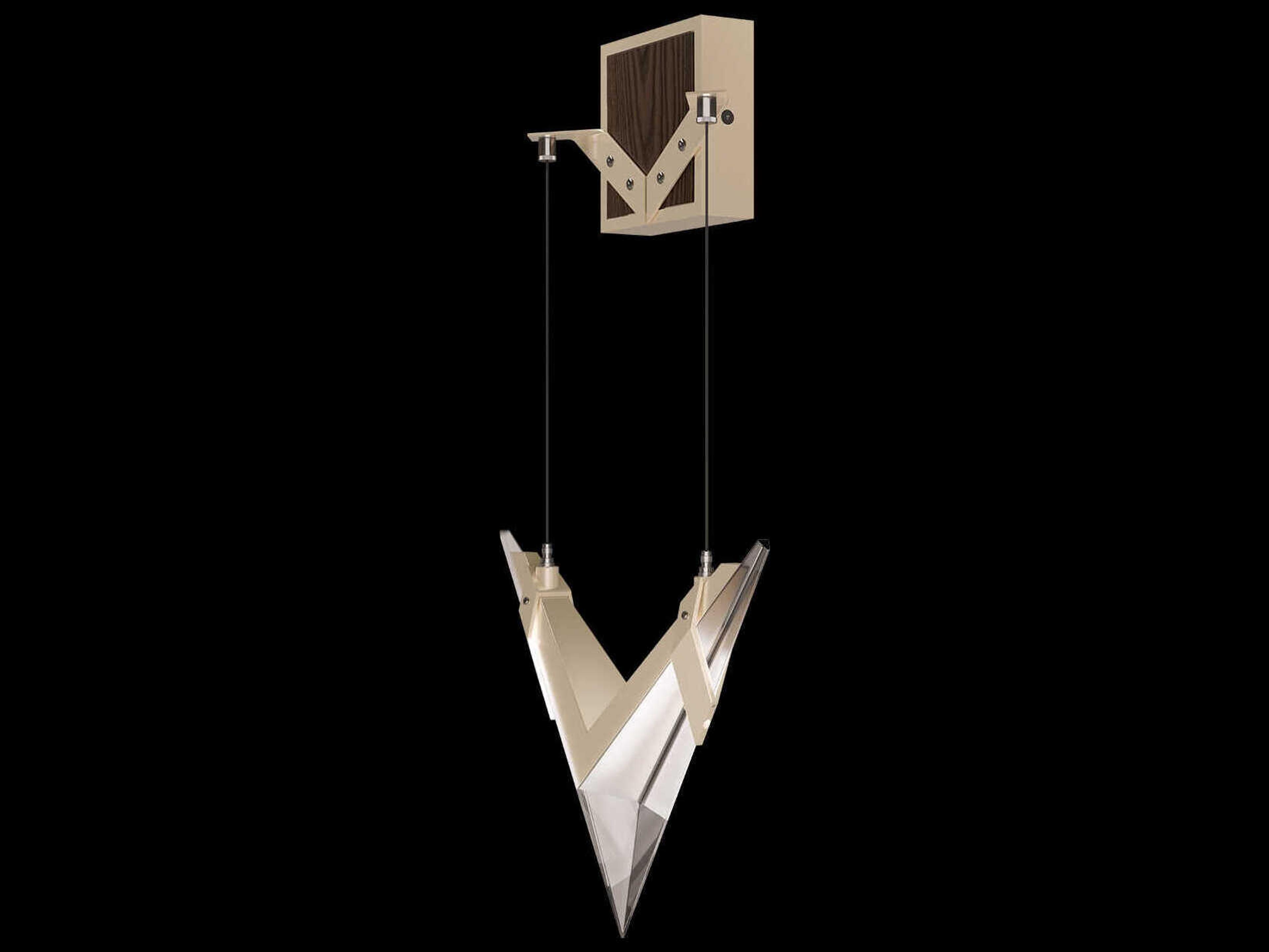 Fine Art Handcrafted Lighting Blade 2-Light Champagne Dark Walnut Gold Wall Sconce