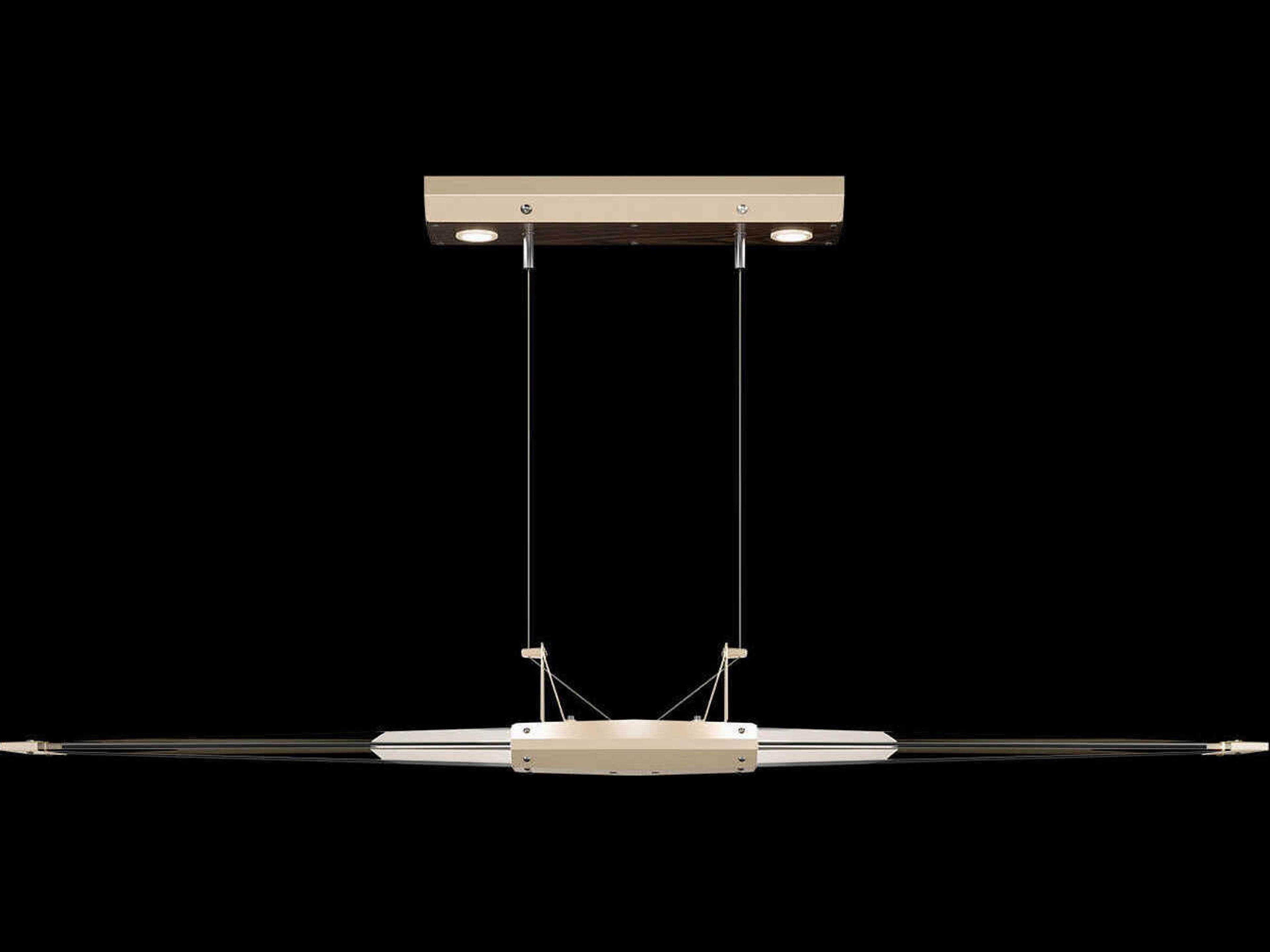Blade 8-Light Champagne Dark Walnut Gold Linear Island Pendant