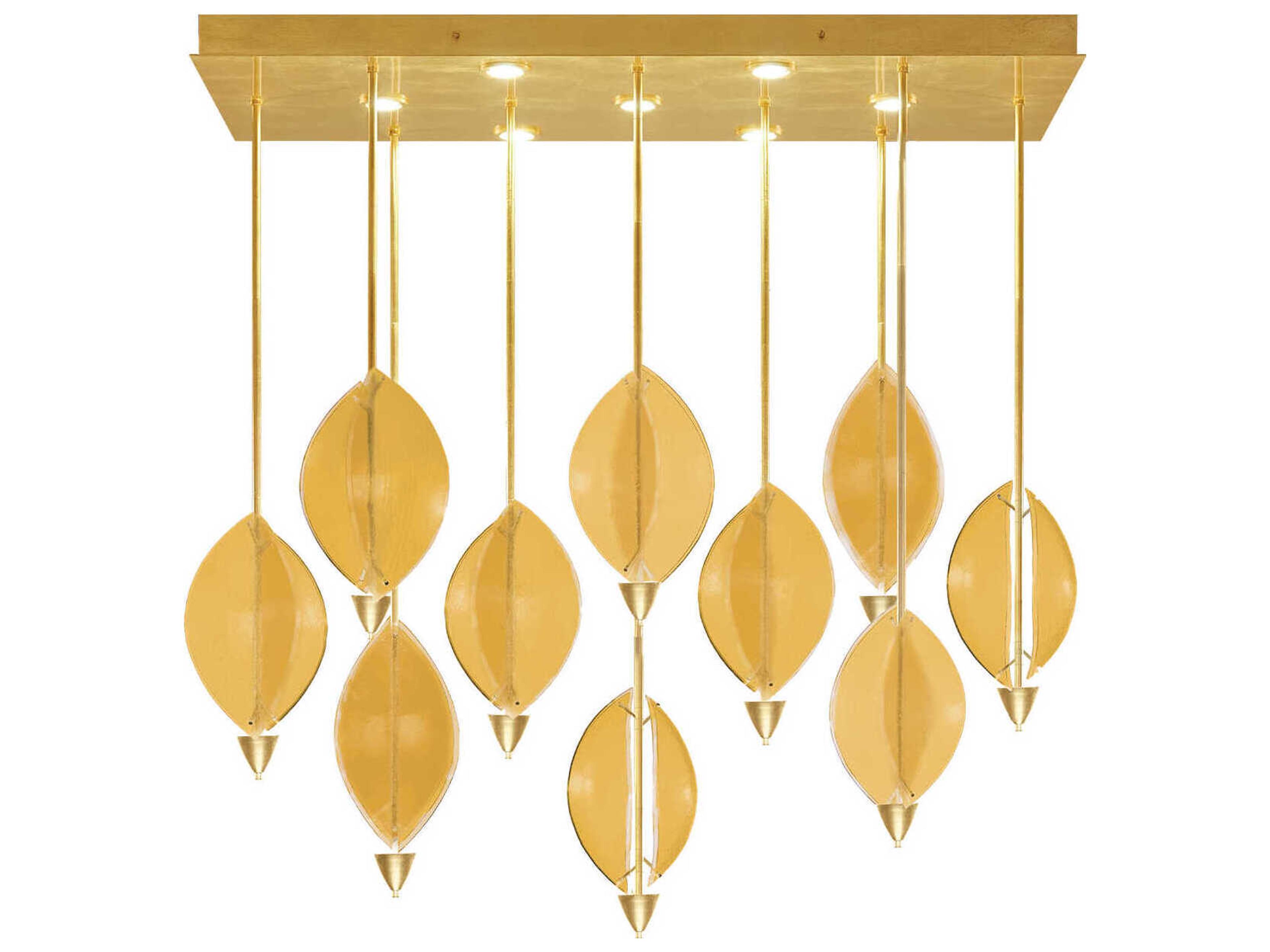 Fine Art Handcrafted Lighting Embark 17-Light Gold Island Pendant