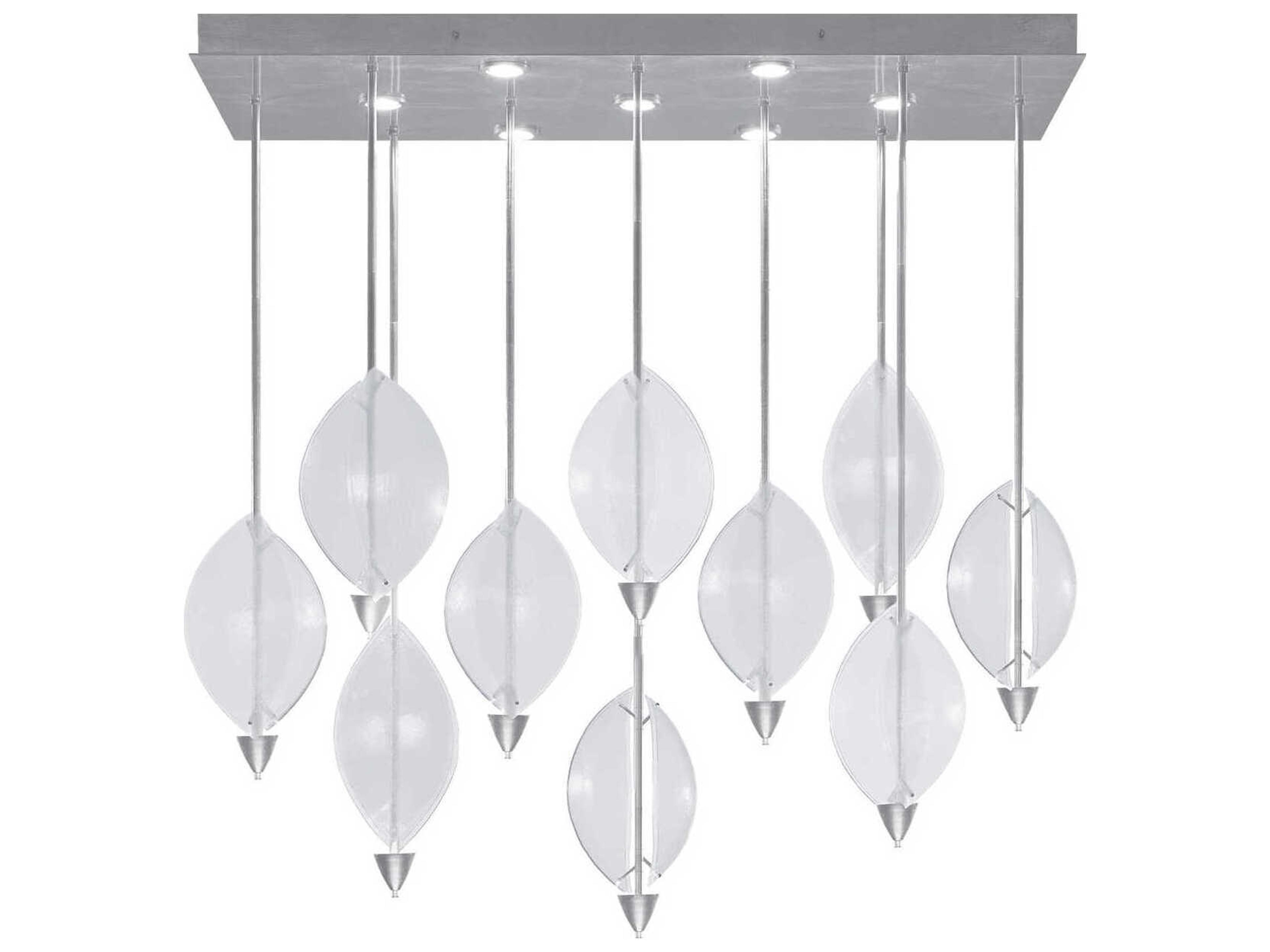 Fine Art Handcrafted Lighting Embark 17-Light Silver Island Pendant