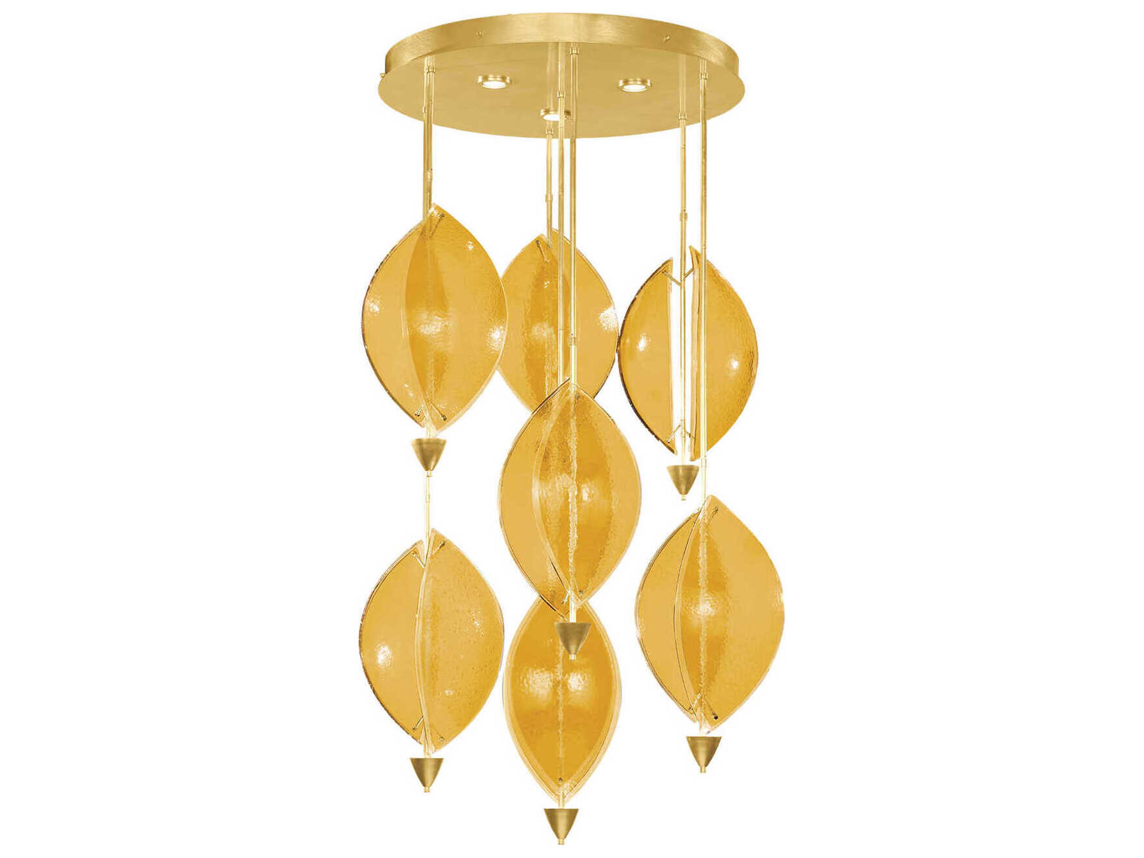 Fine Art Handcrafted Lighting Embark 10-Light Gold Globe Pendant