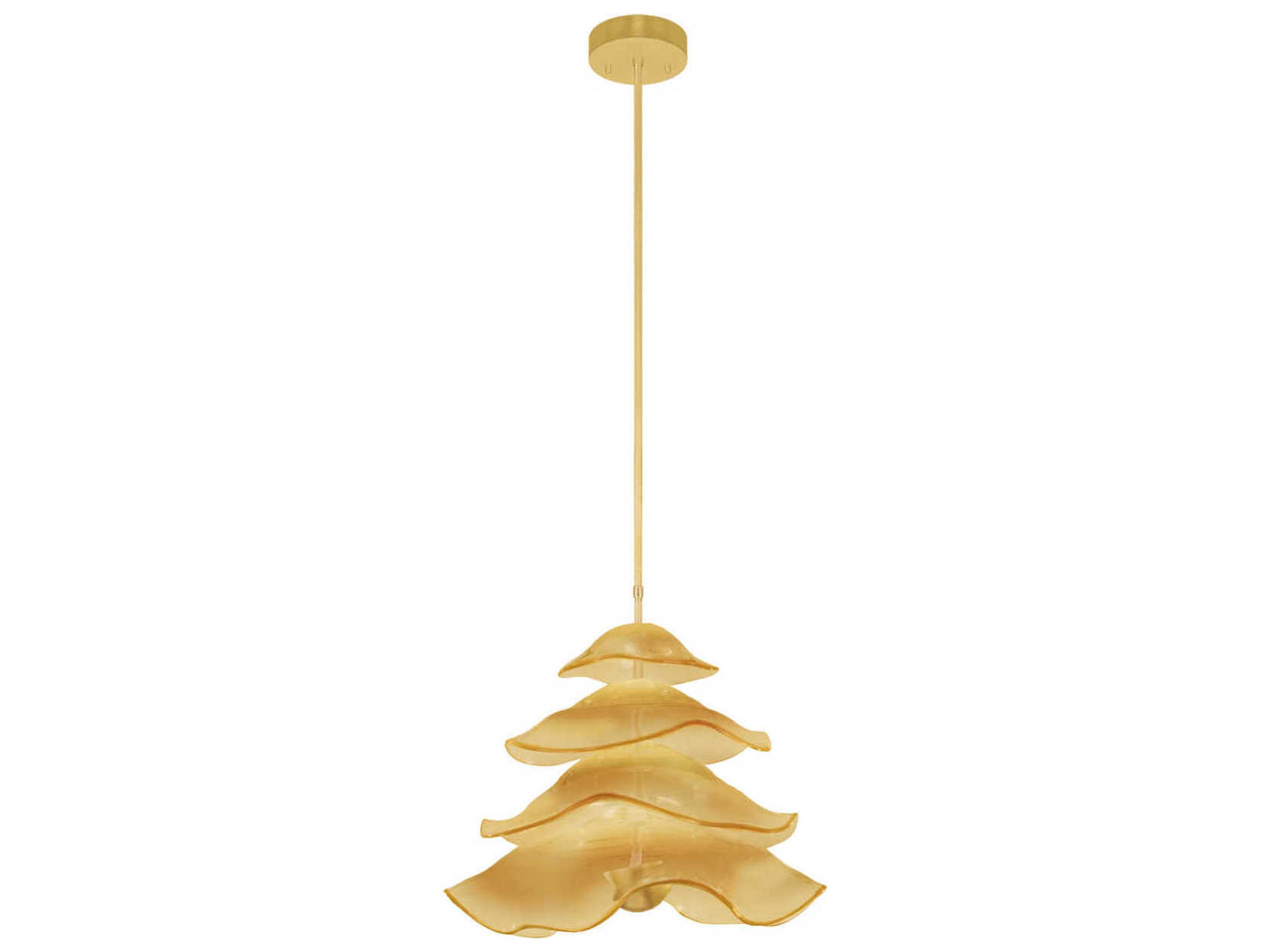 Fine Art Handcrafted Lighting Embark 1-Light Gold Tiered Pendant