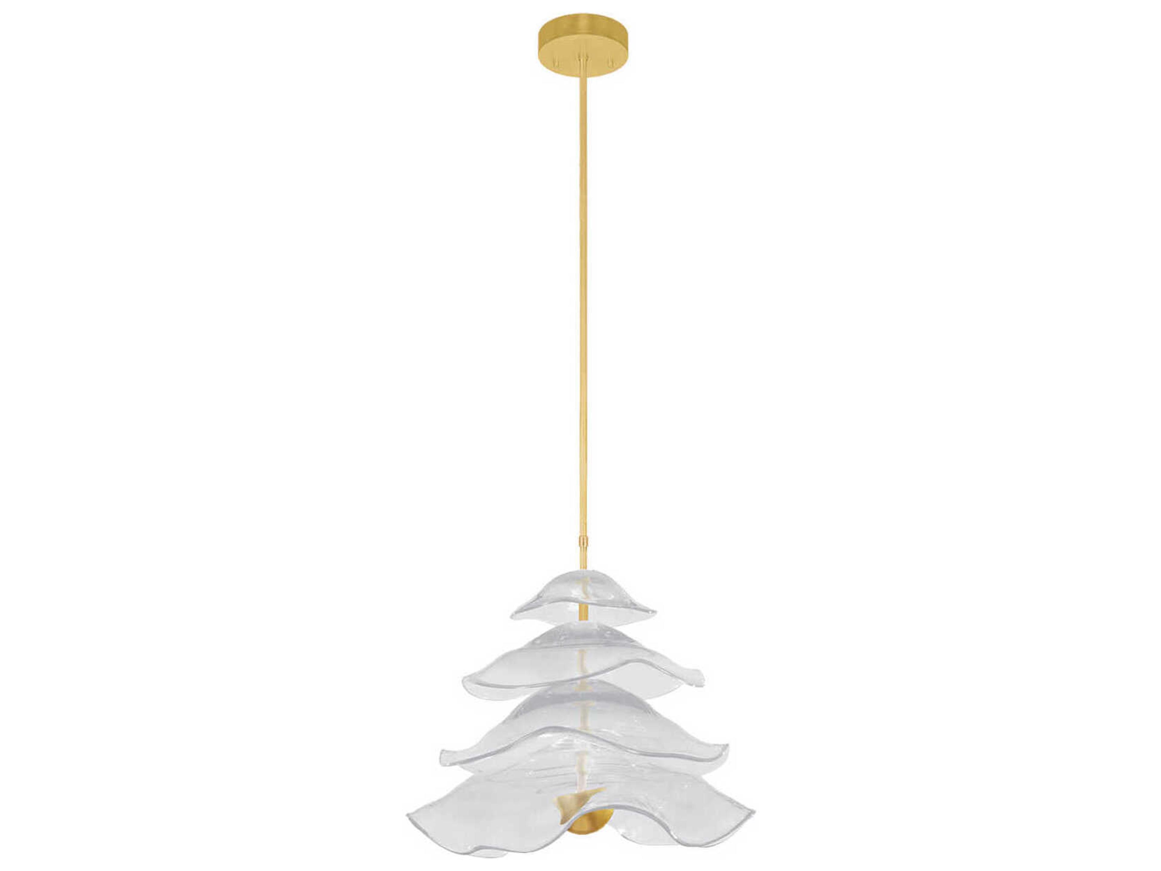 Fine Art Handcrafted Lighting Embark 1-Light Gold Tiered Pendant