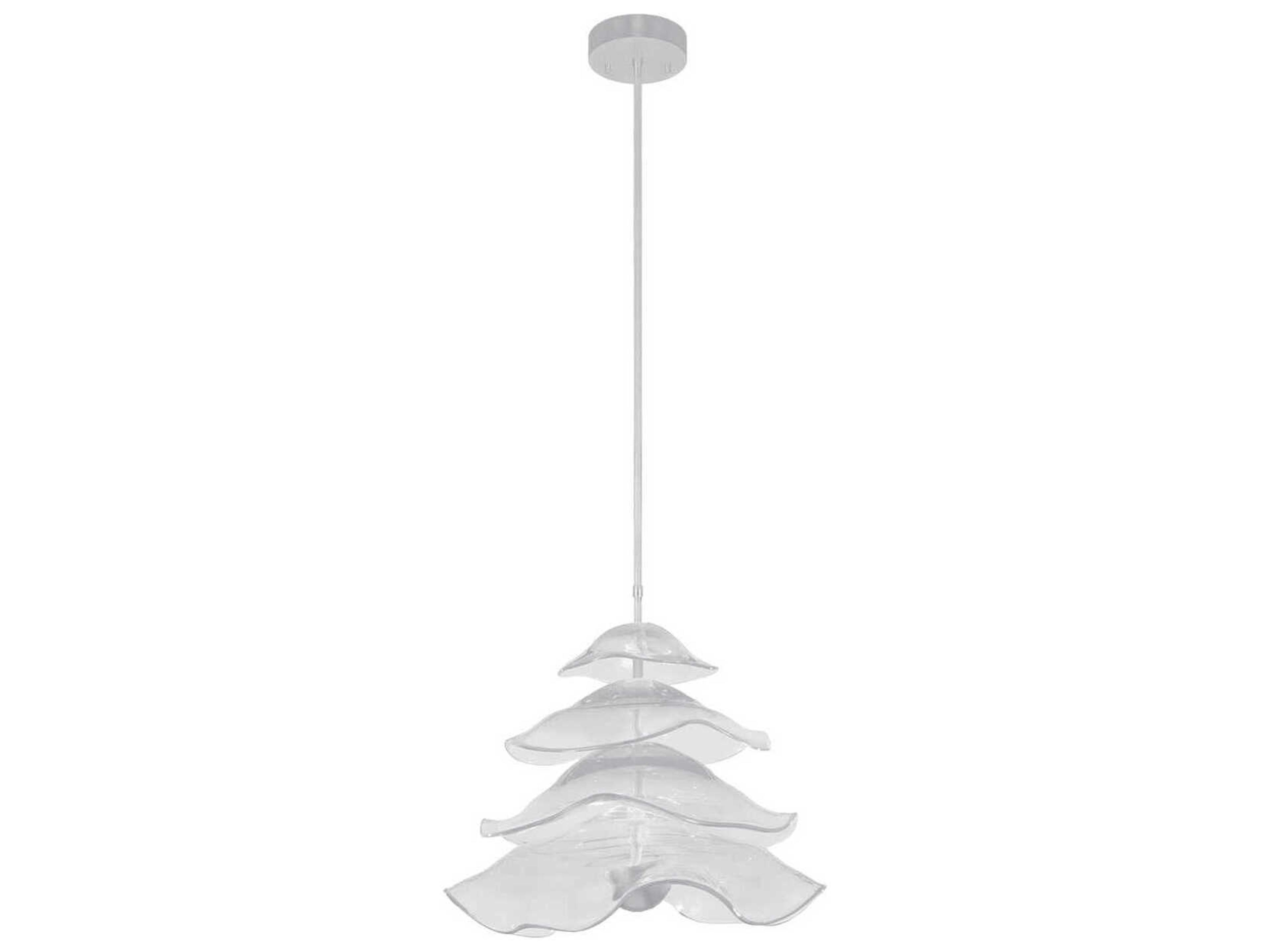 Fine Art Handcrafted Lighting Embark 1-Light Silver Tiered Pendant