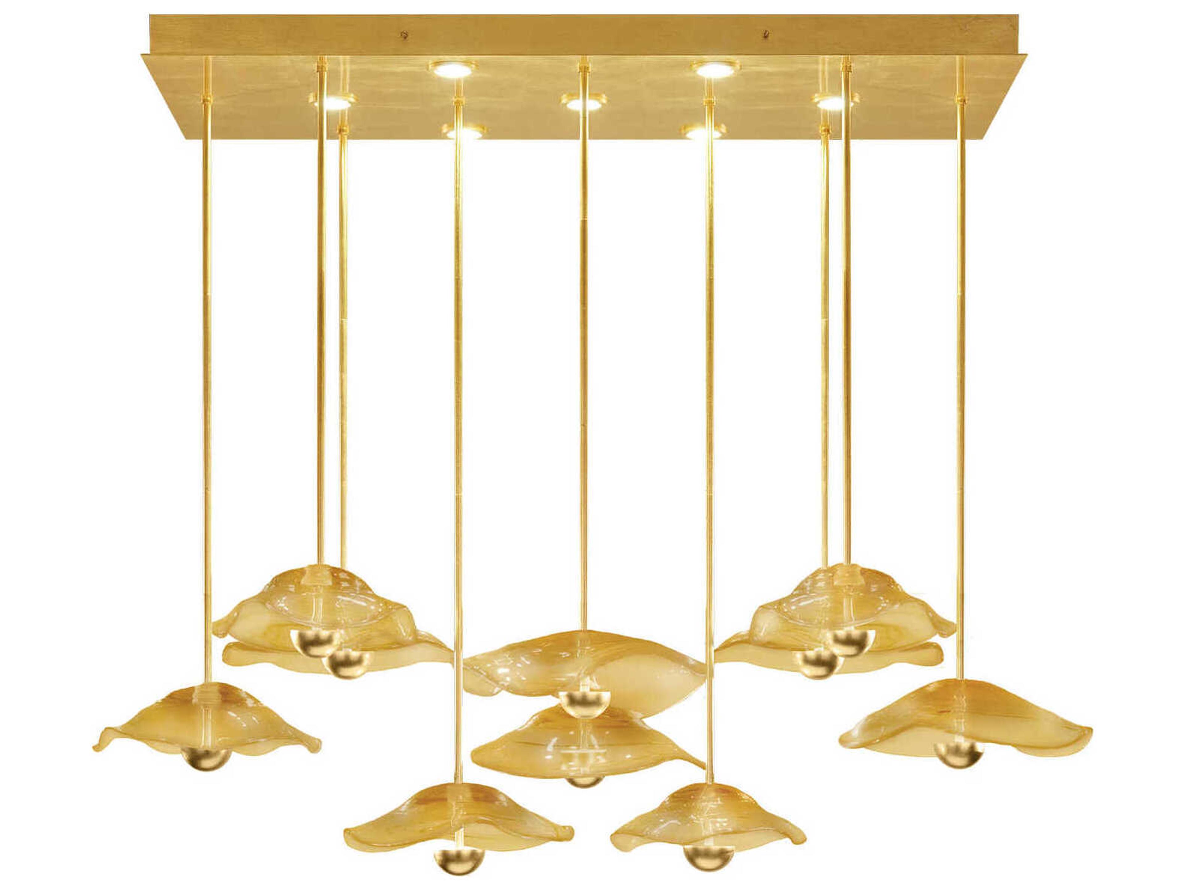 Fine Art Handcrafted Lighting Embark 17-Light Gold Island Pendant