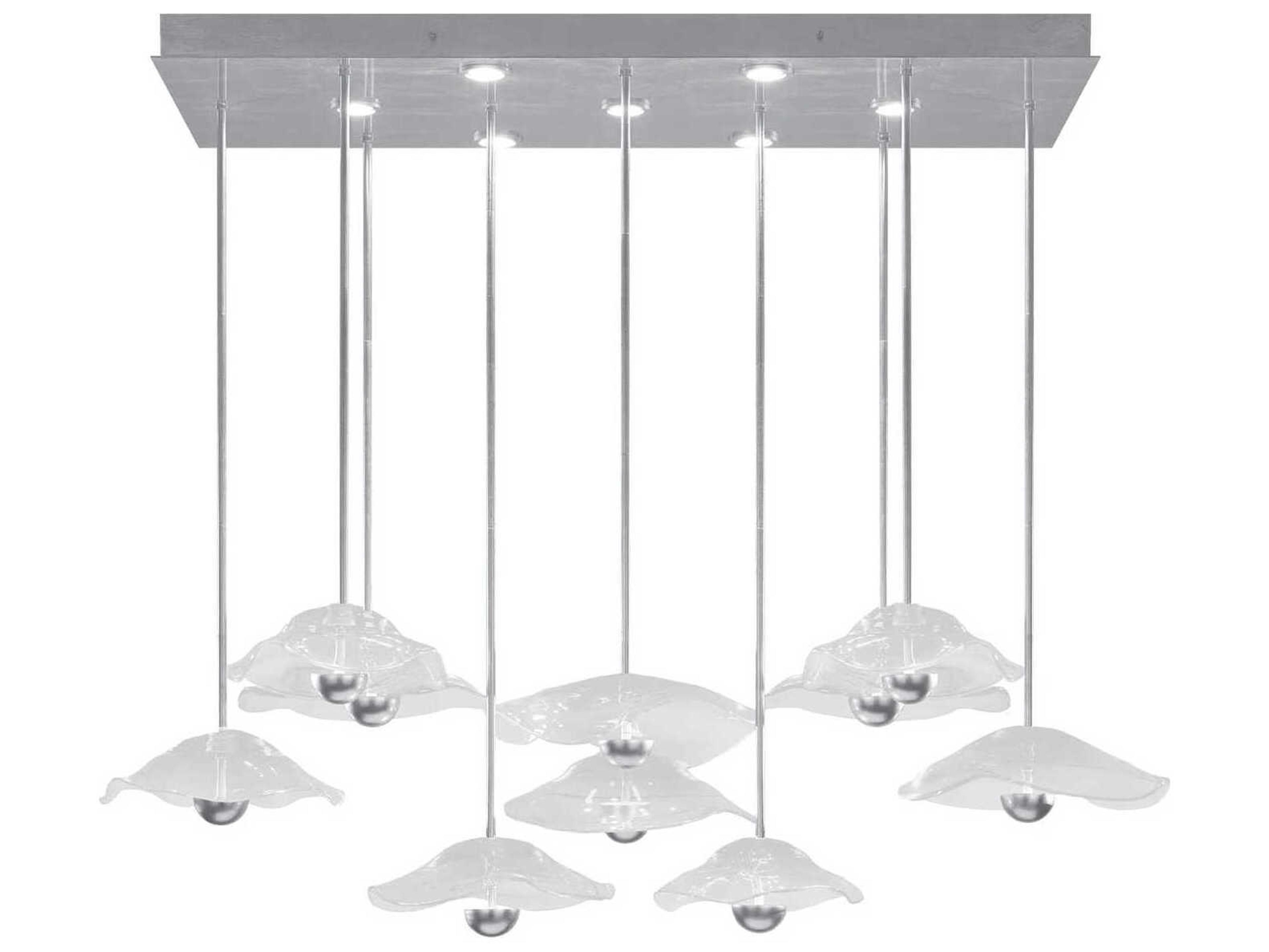 Fine Art Handcrafted Lighting Embark 17-Light Silver Island Pendant
