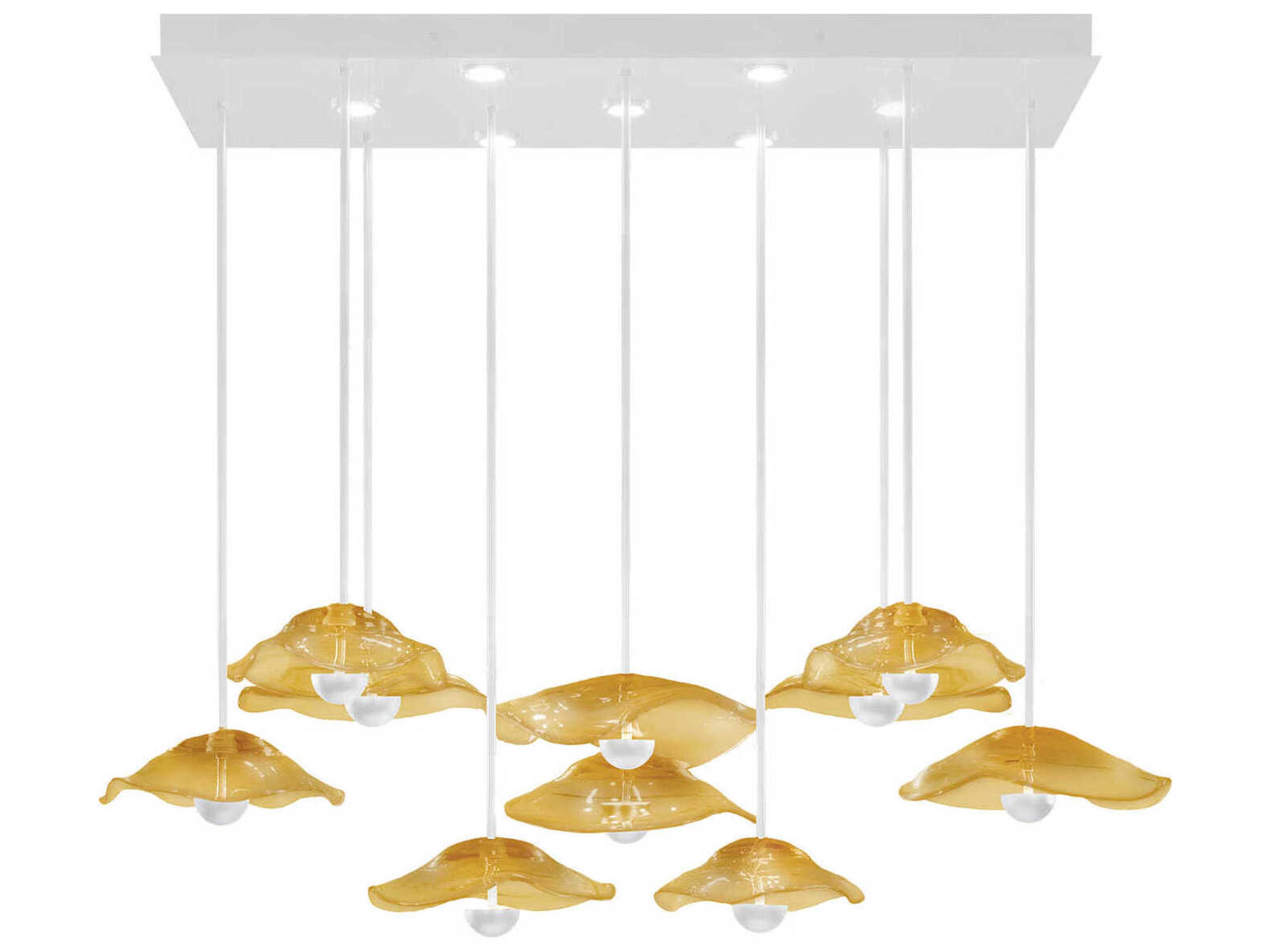 Fine Art Handcrafted Lighting Embark 17-Light White Island Pendant