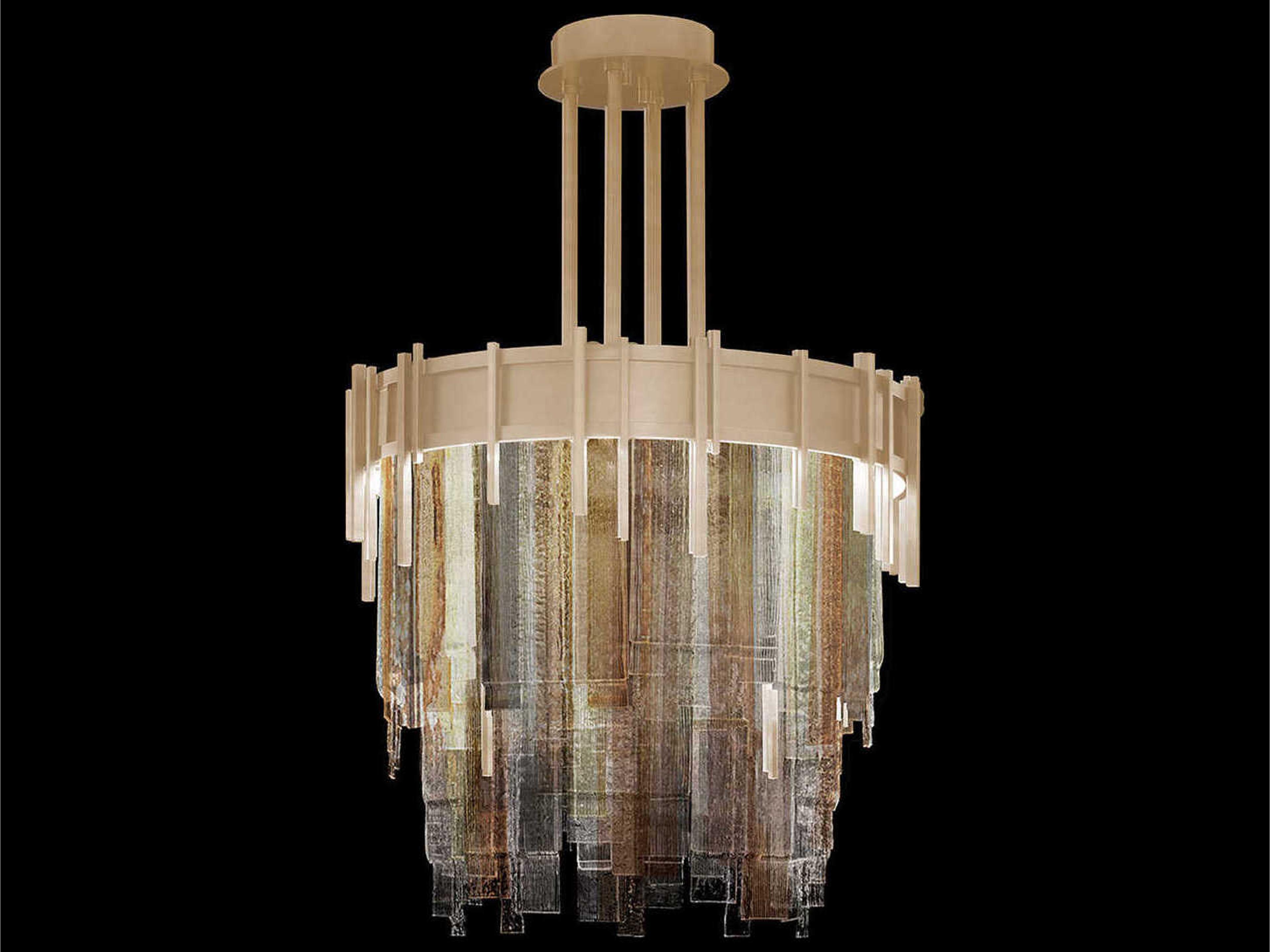 Fine Art Handcrafted Lighting Arpeggio 10-Light Soft Gold Round Pendant