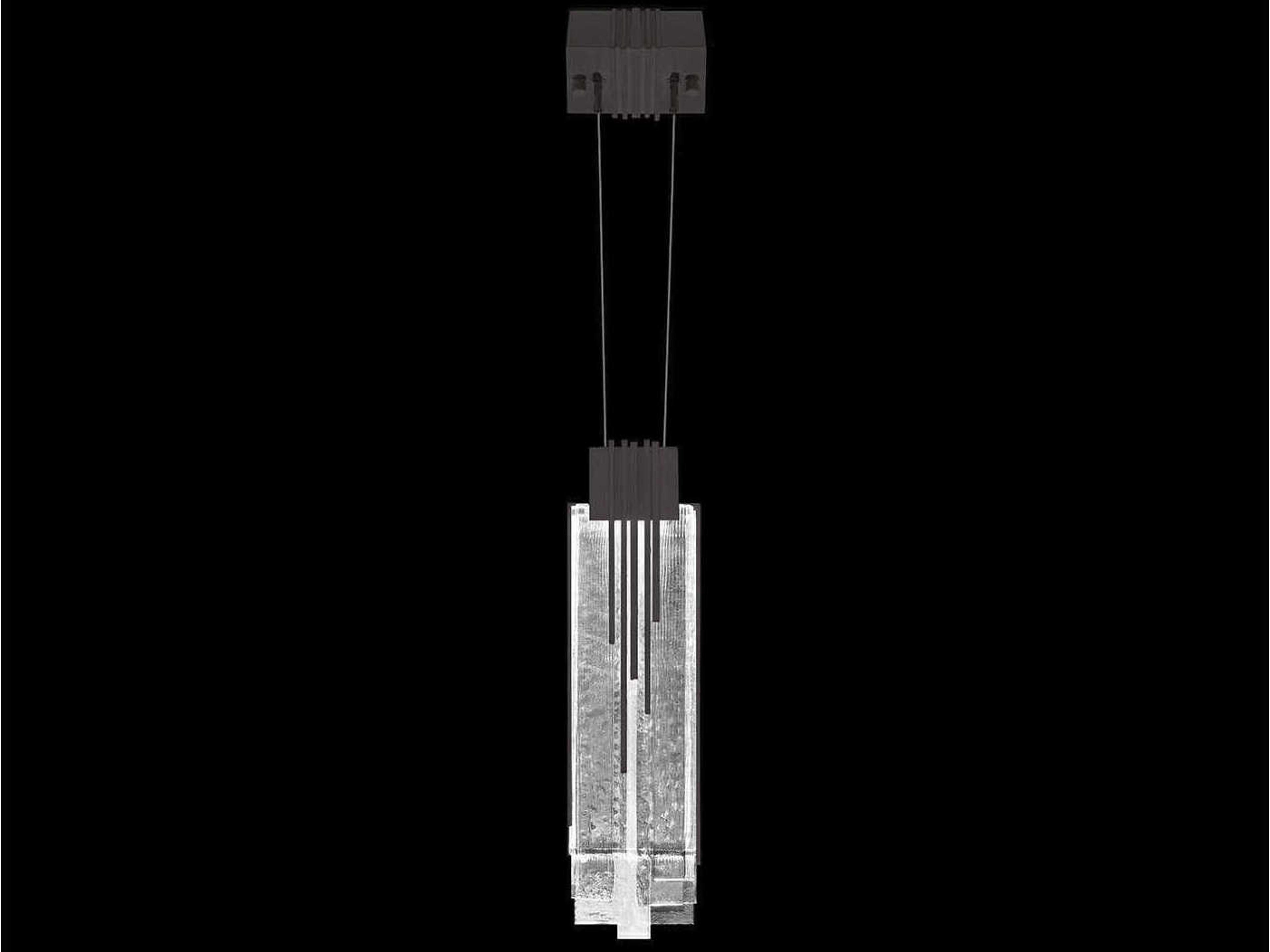 Arpeggio 1-Light Midnight Steel Black Geometric Mini Pendant