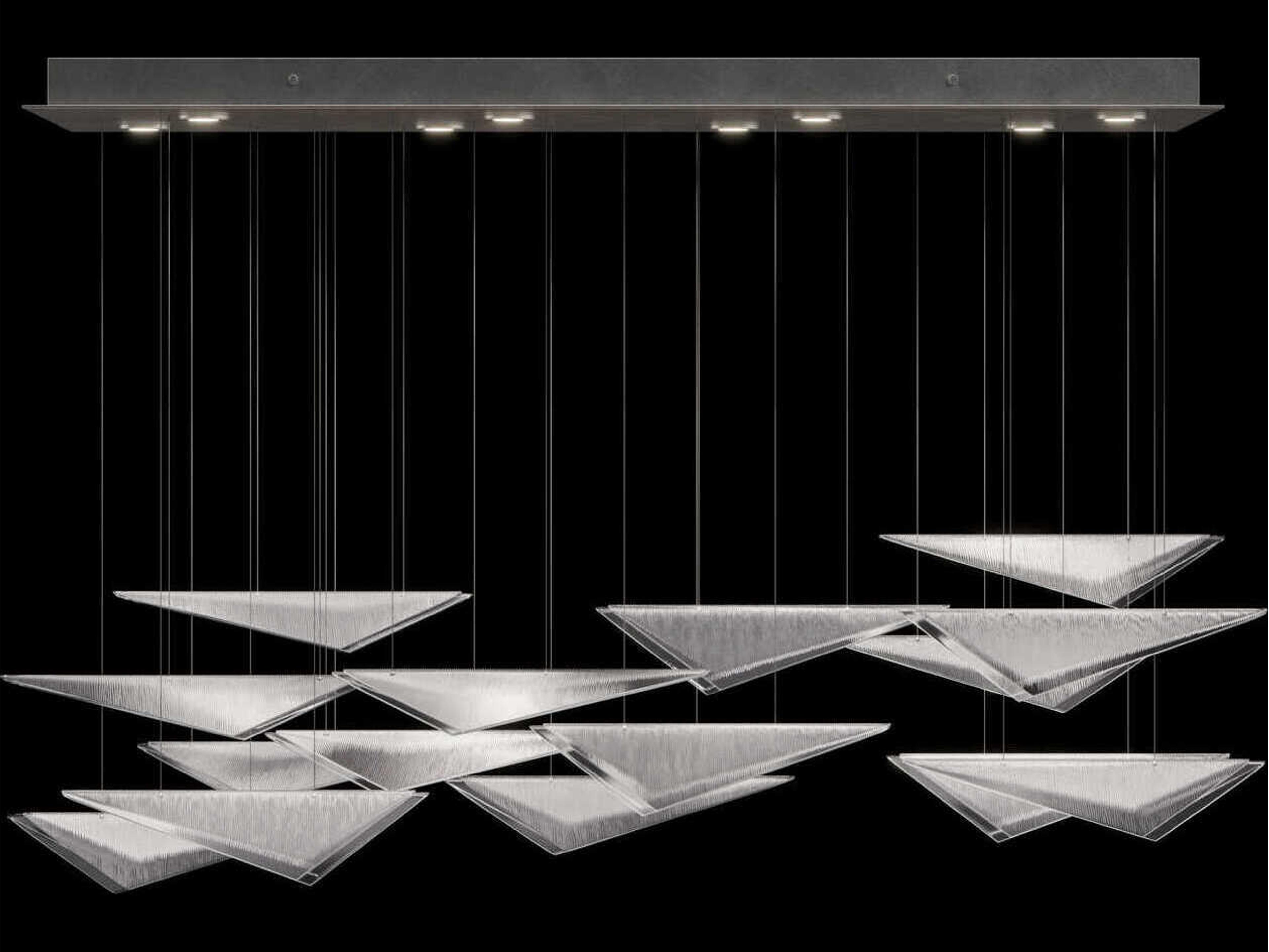 Volo 8-Light Silver Linear Island Pendant