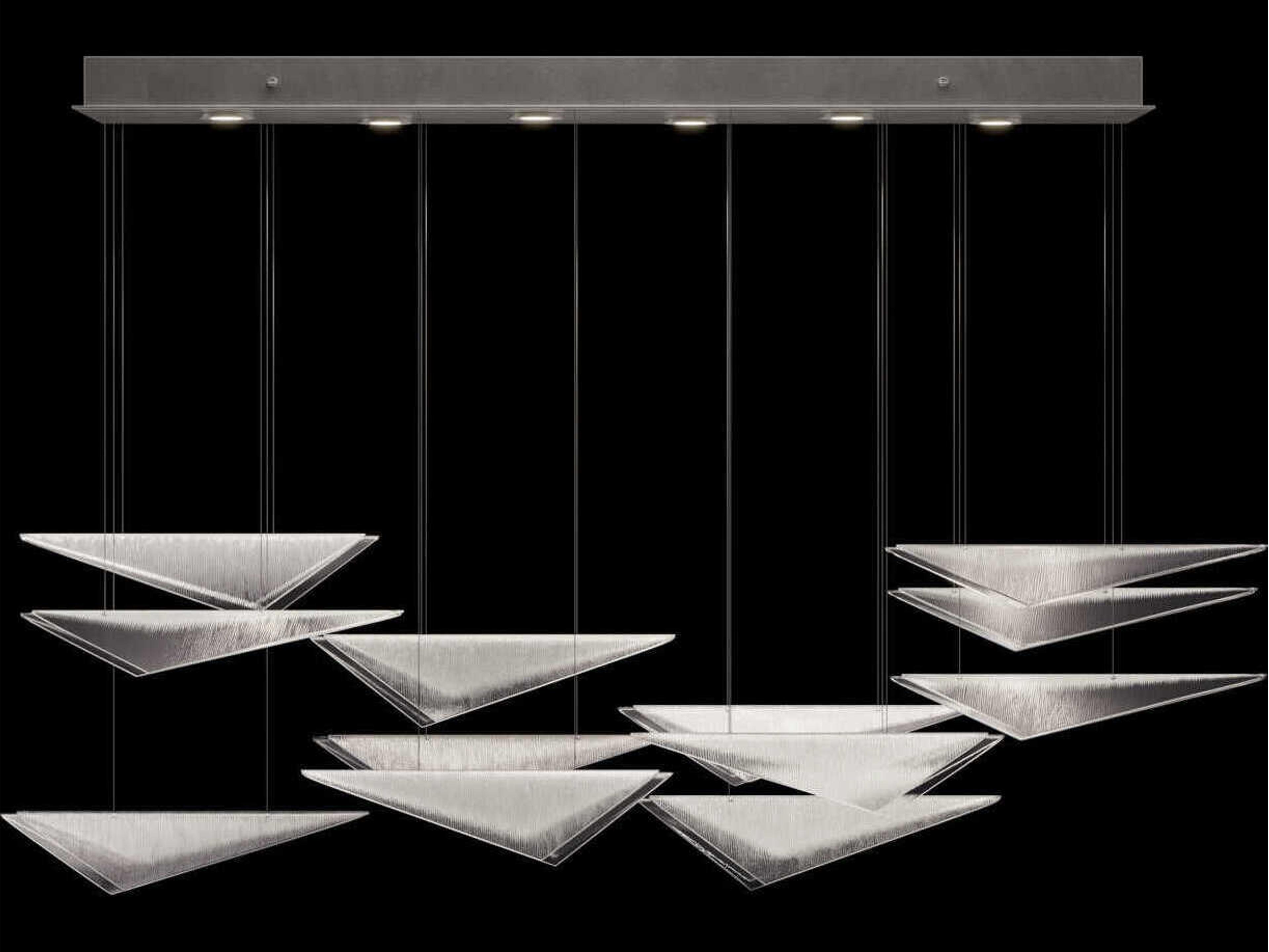 Volo 6-Light Silver Linear Island Pendant