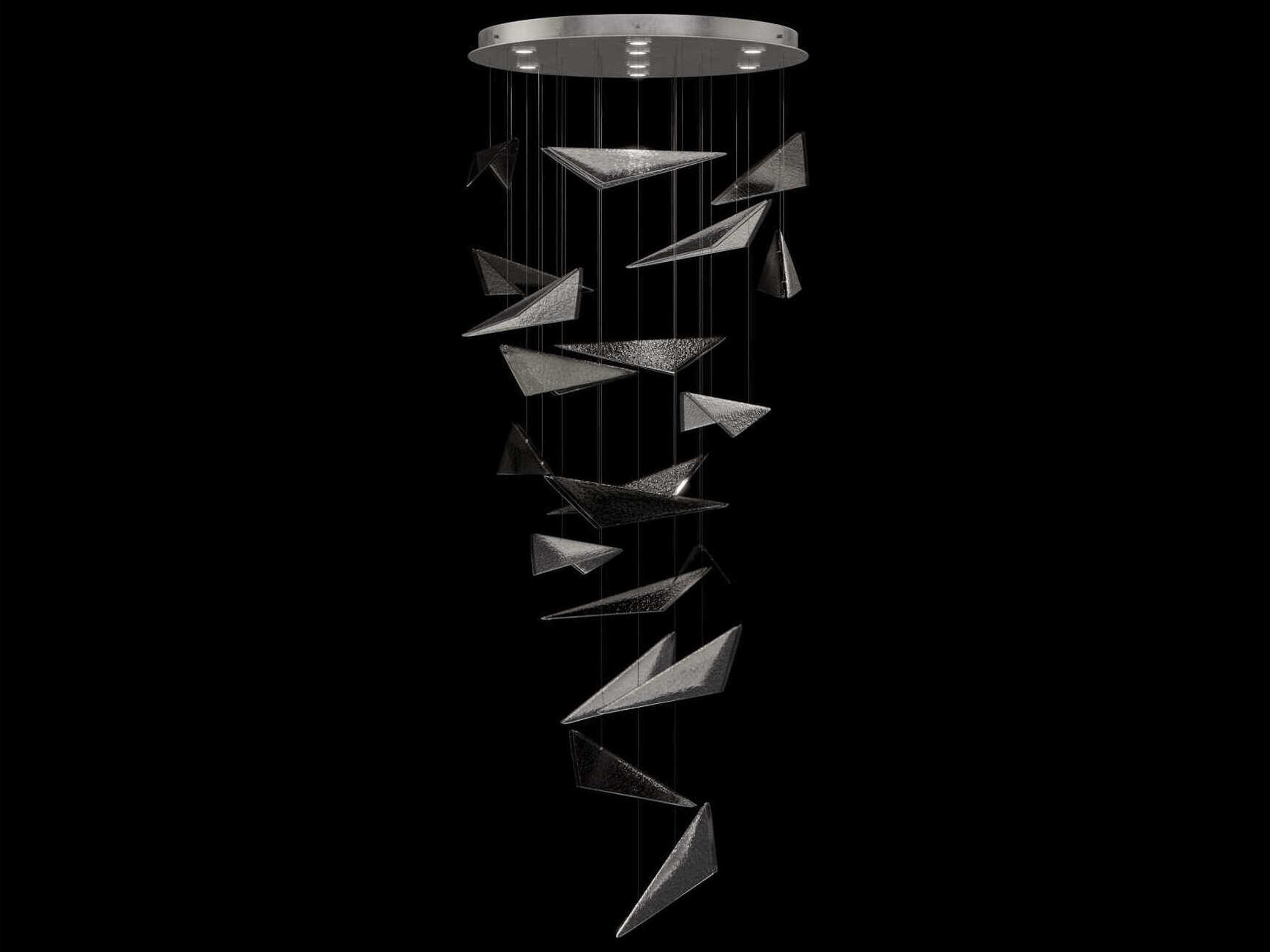 Fine Art Handcrafted Lighting Volo 8-Light Silver Tiered Pendant