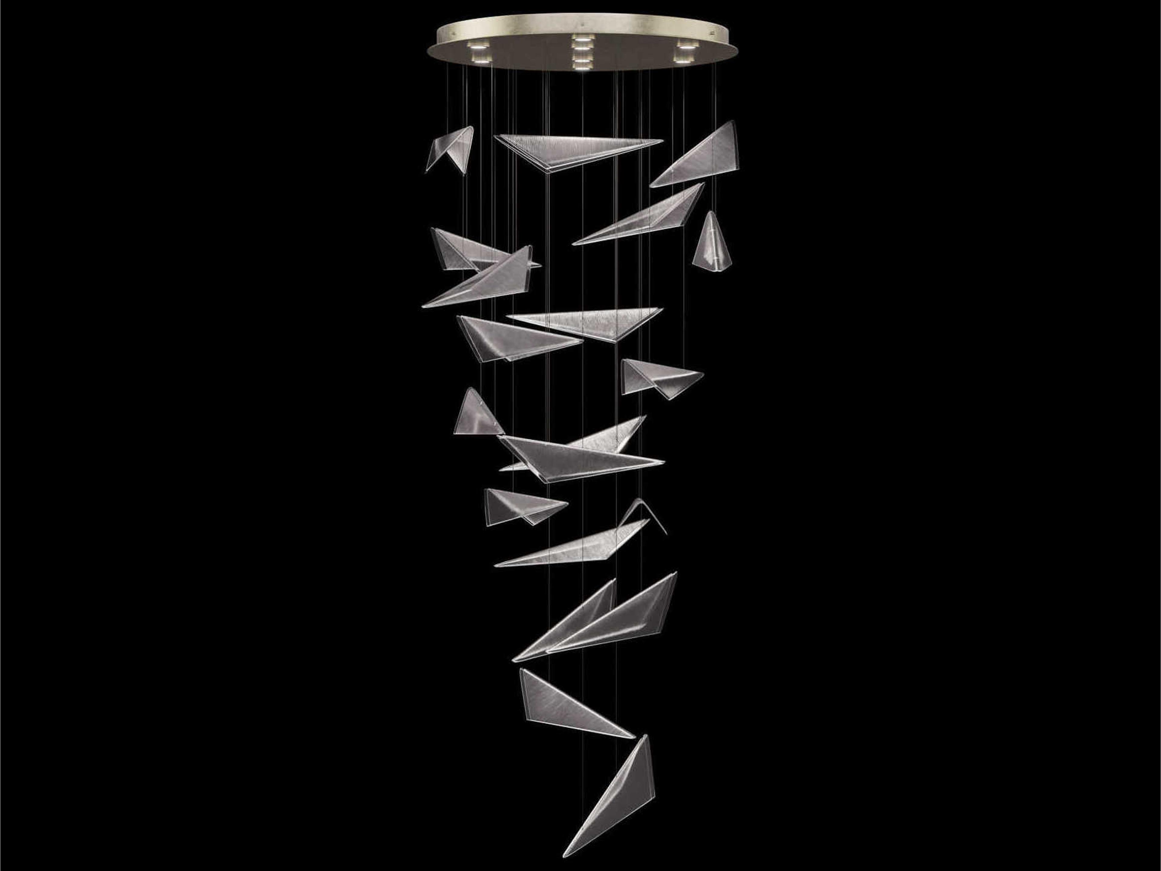 Volo 8-Light Soft Gold Tiered Pendant