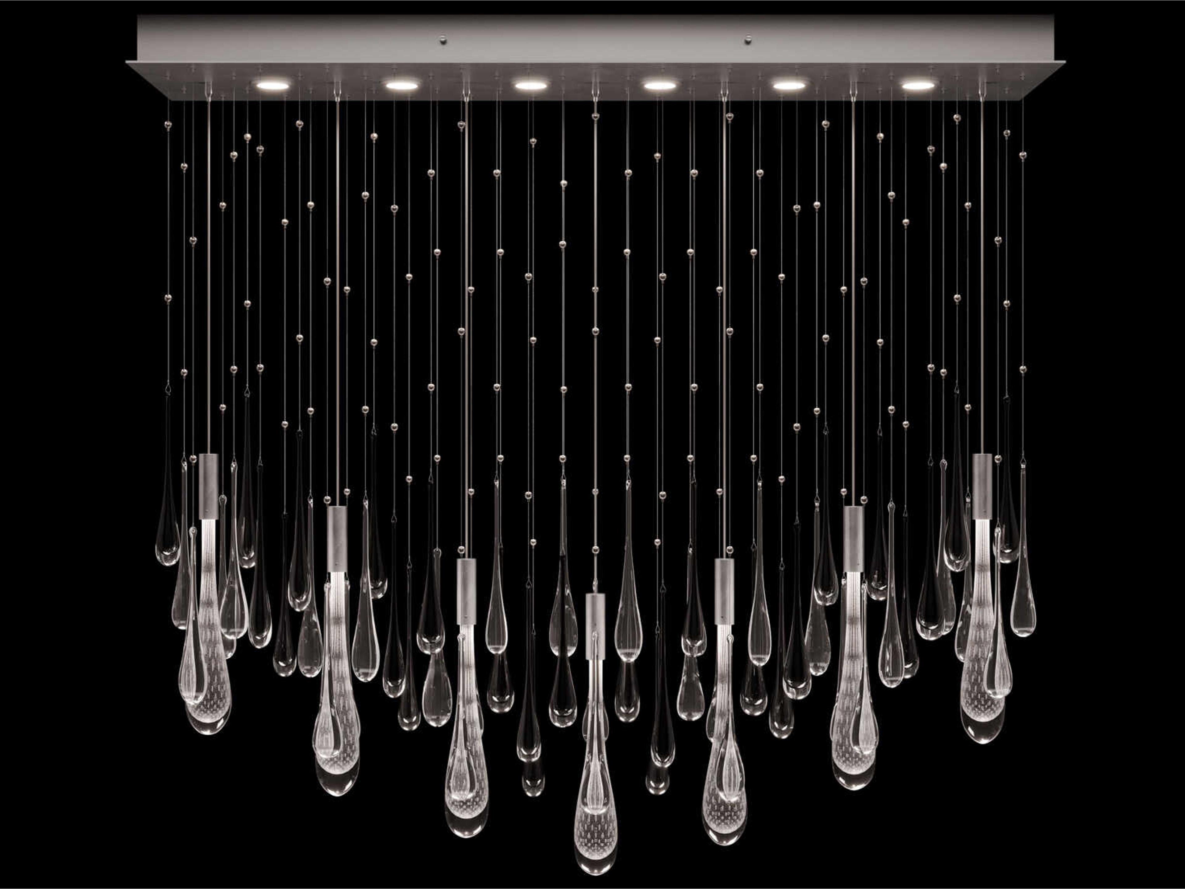 Rain 6-Light Ombre Bronze Silver Island Pendant