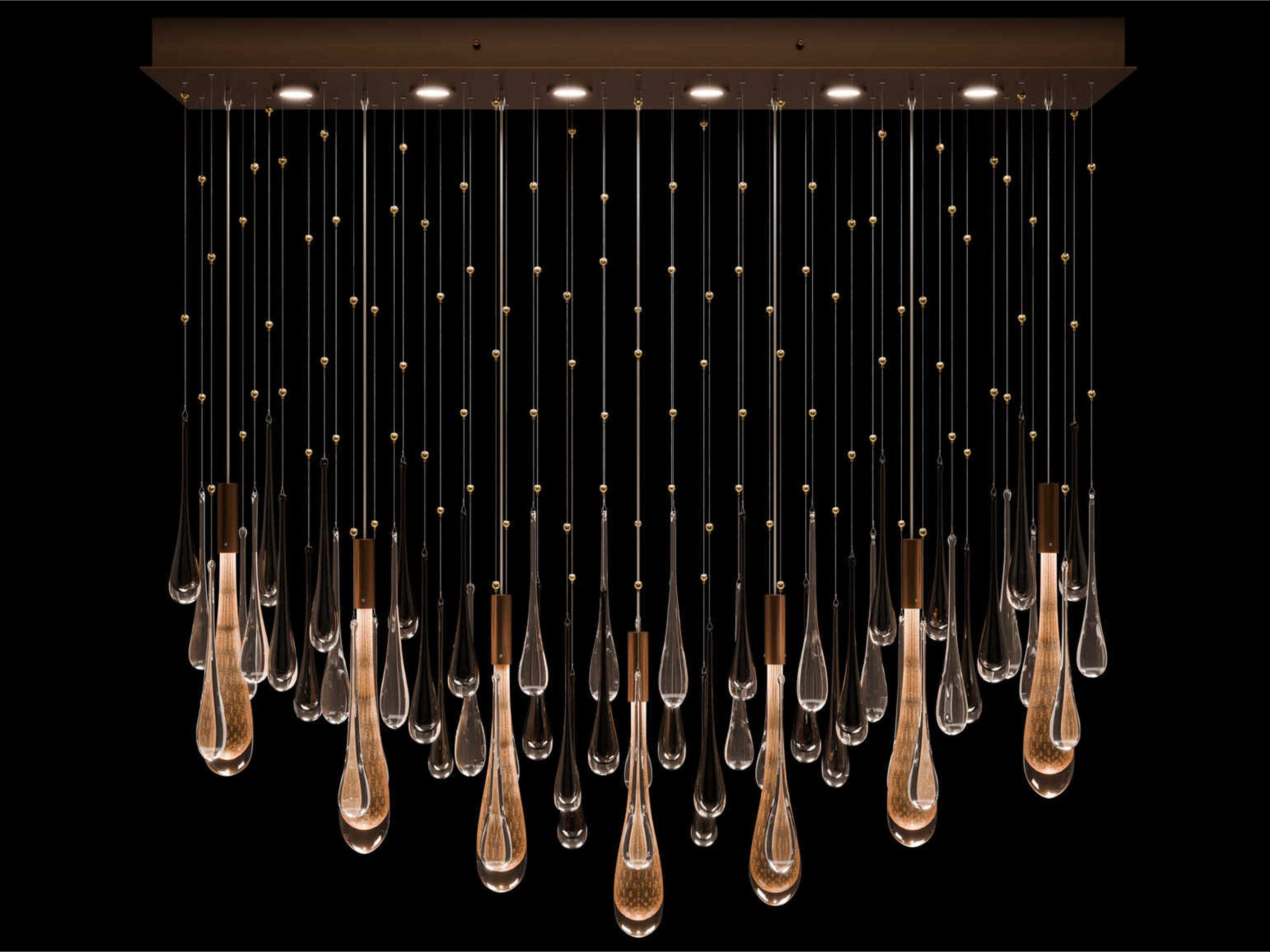 Rain 6-Light Ombre Copper Gold Island Pendant