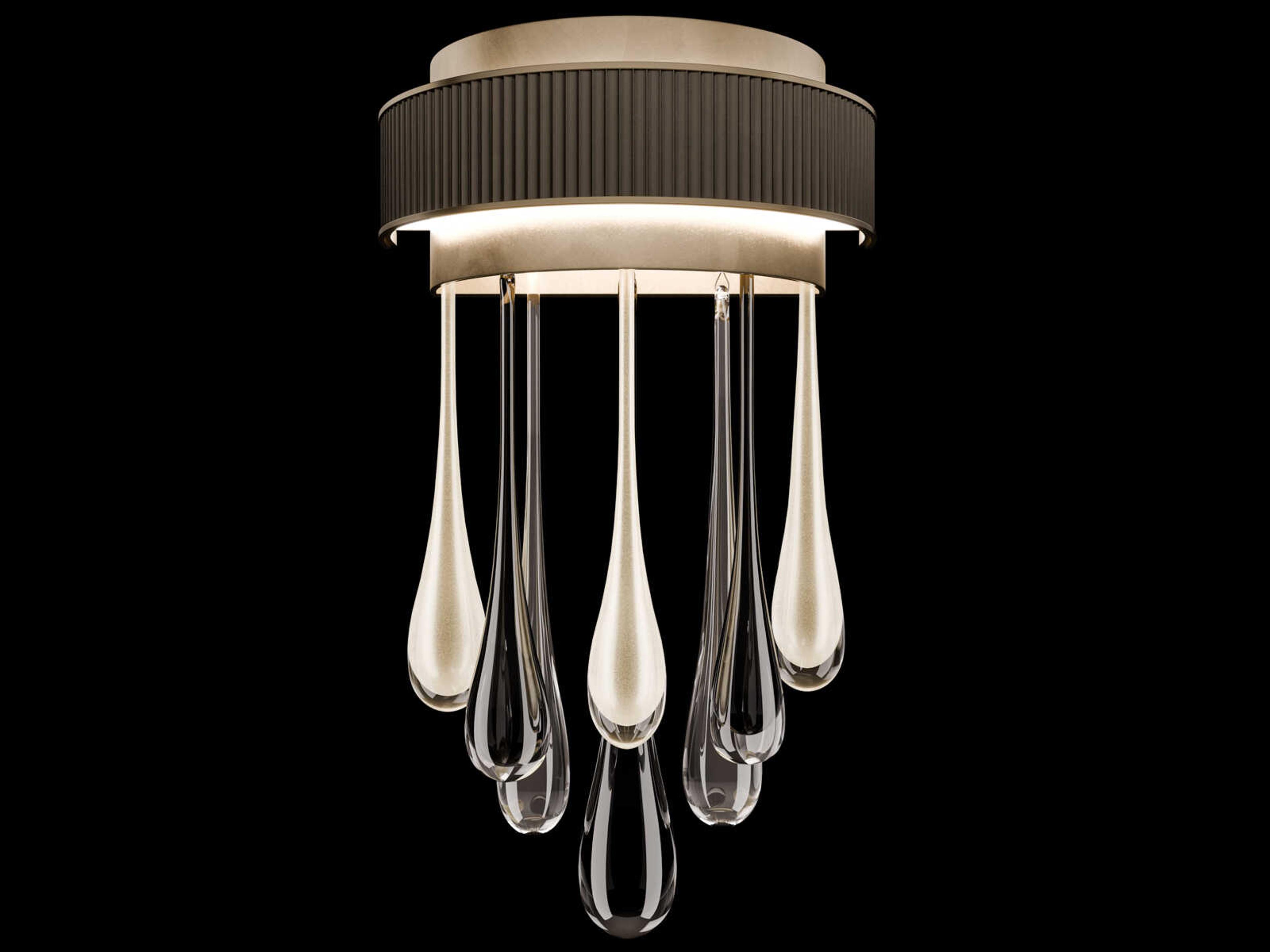 Rain Ombre Silver Bronze Wall Sconce