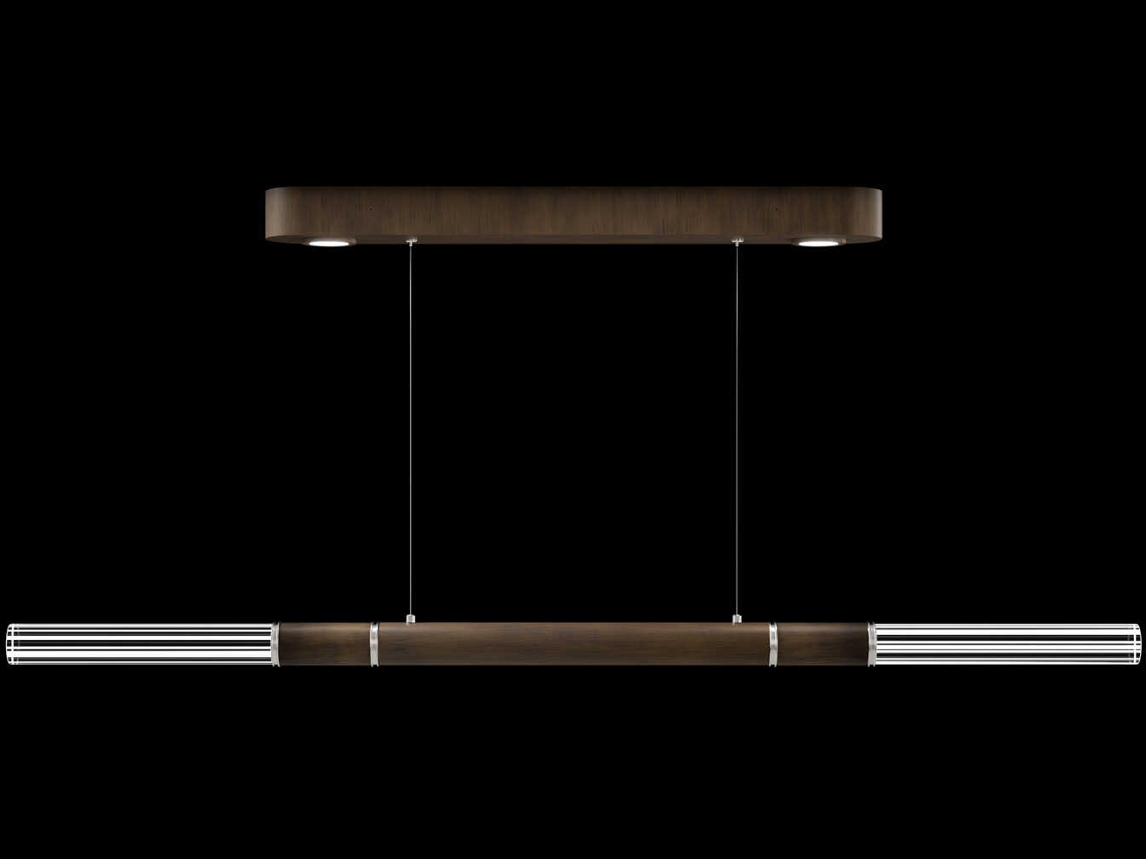 Fine Art Handcrafted Lighting Antonia 4-Light Bronze Linear Island Pendant