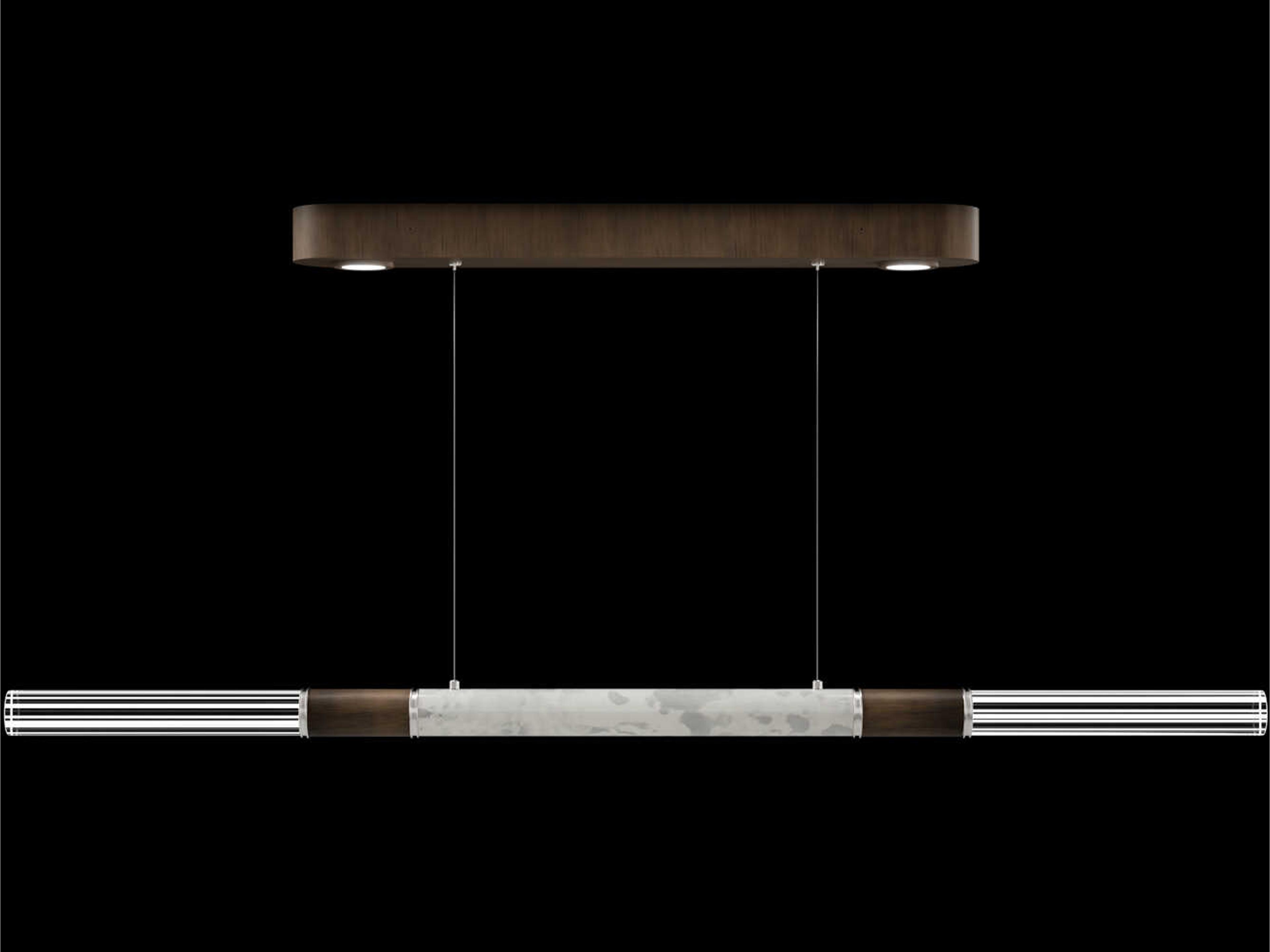 Fine Art Handcrafted Lighting Antonia 4-Light Bronze Linear Island Pendant