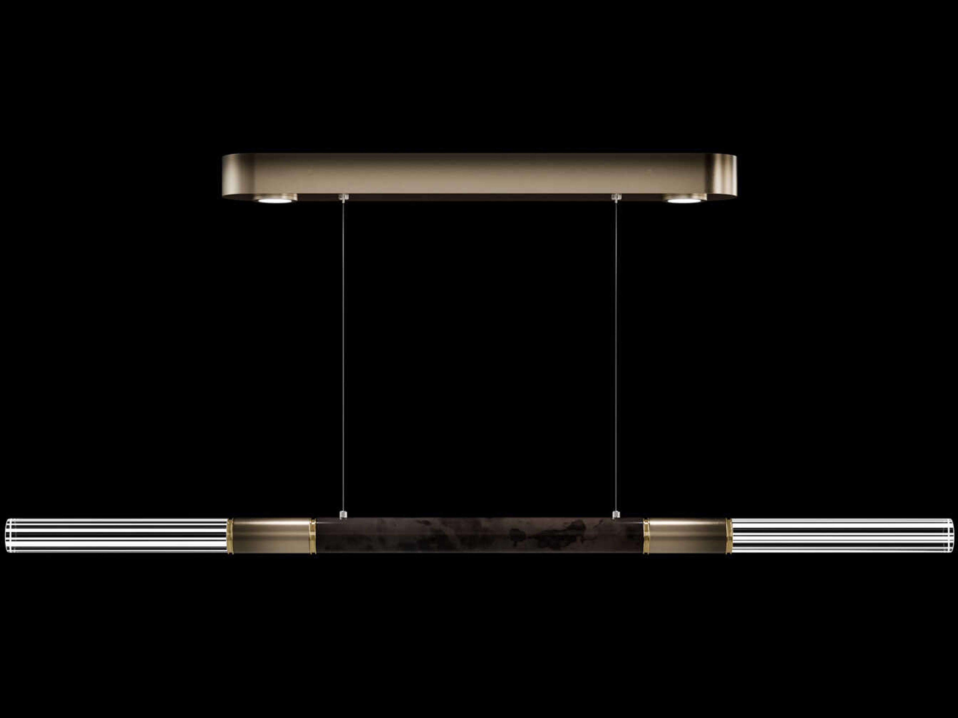 Fine Art Handcrafted Lighting Antonia 4-Light Ombre Bronze Linear Island Pendant