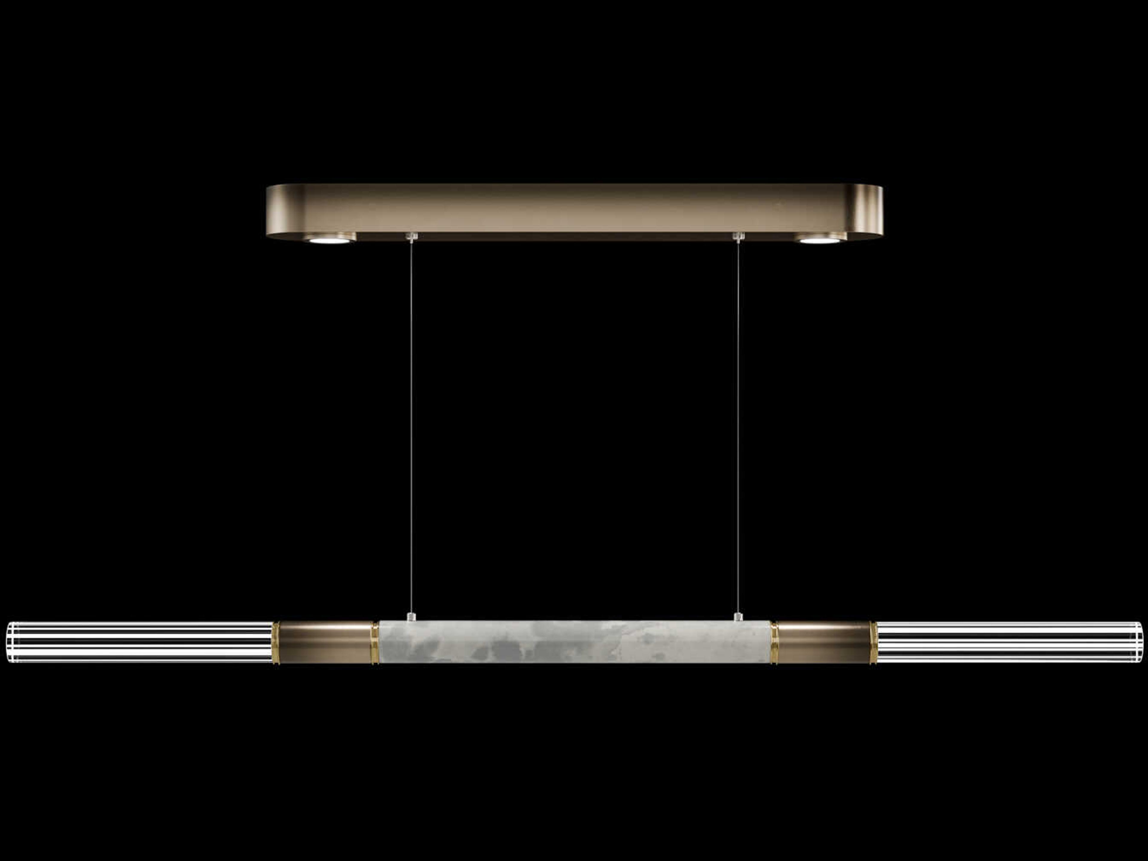 Fine Art Handcrafted Lighting Antonia 4-Light Ombre Bronze Linear Island Pendant