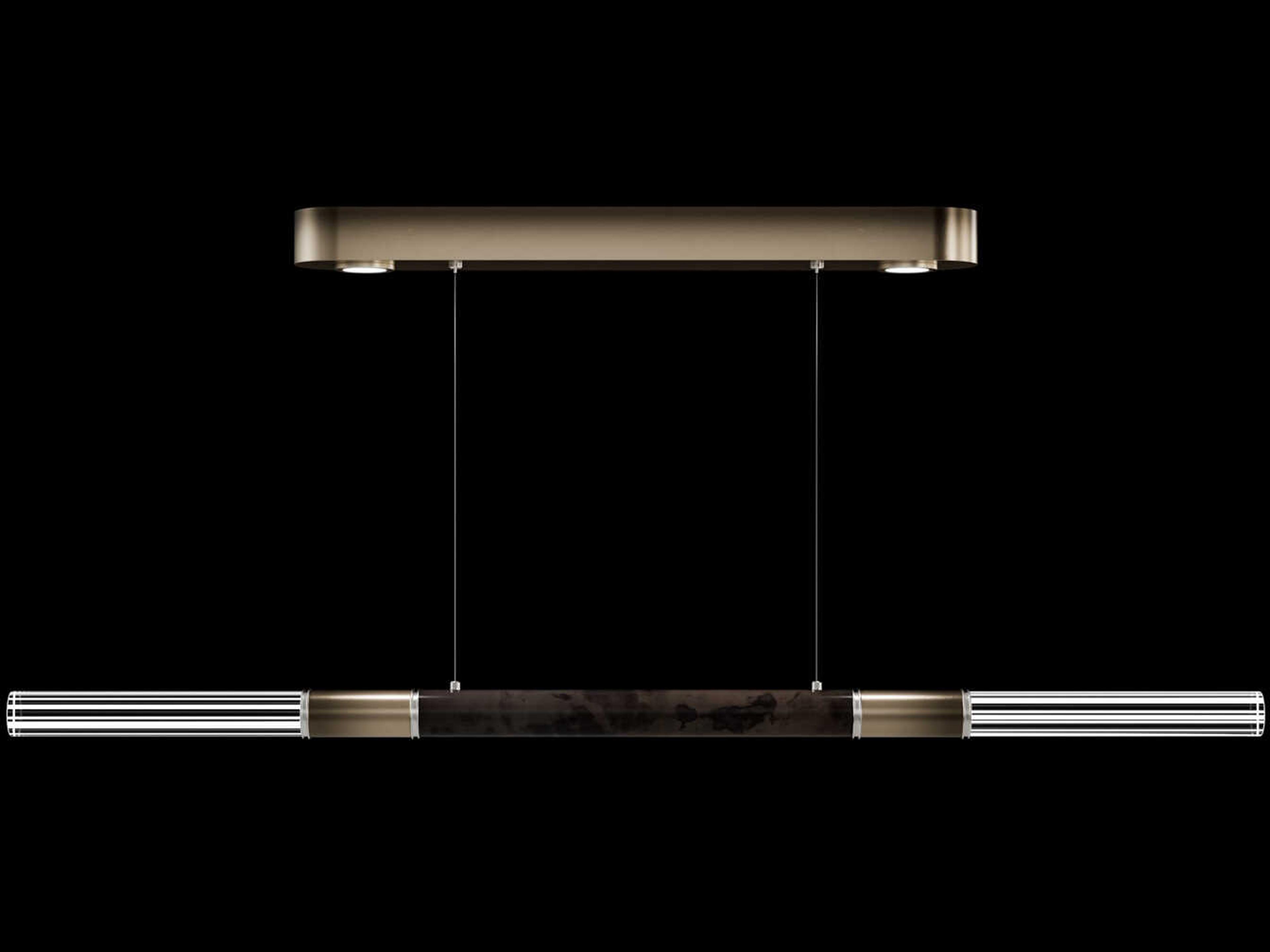 Fine Art Handcrafted Lighting Antonia 4-Light Ombre Bronze Linear Island Pendant