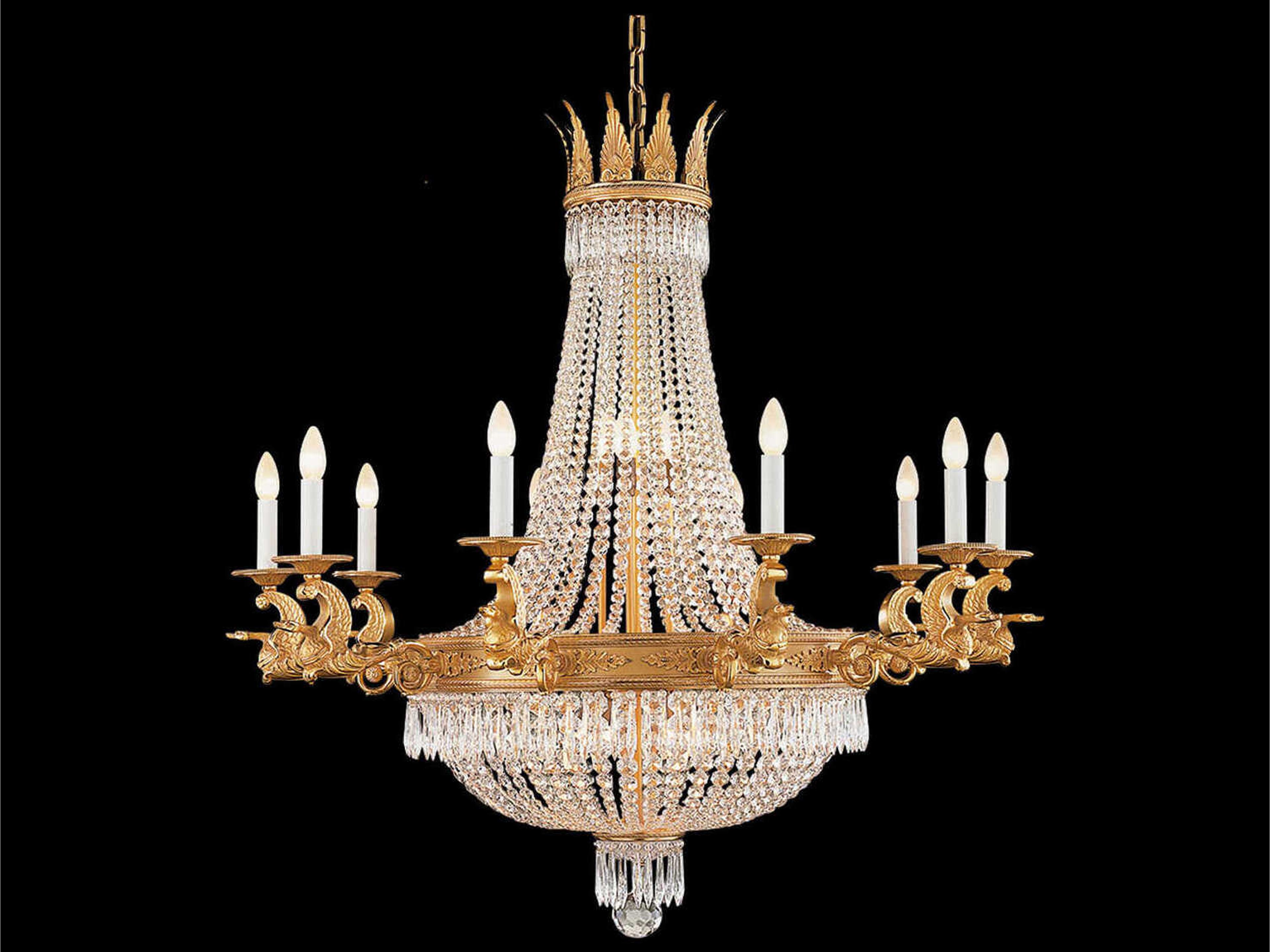 Mariner Luxury 23-Light Antique Gold Plated Traditional Candelabra Chandelier