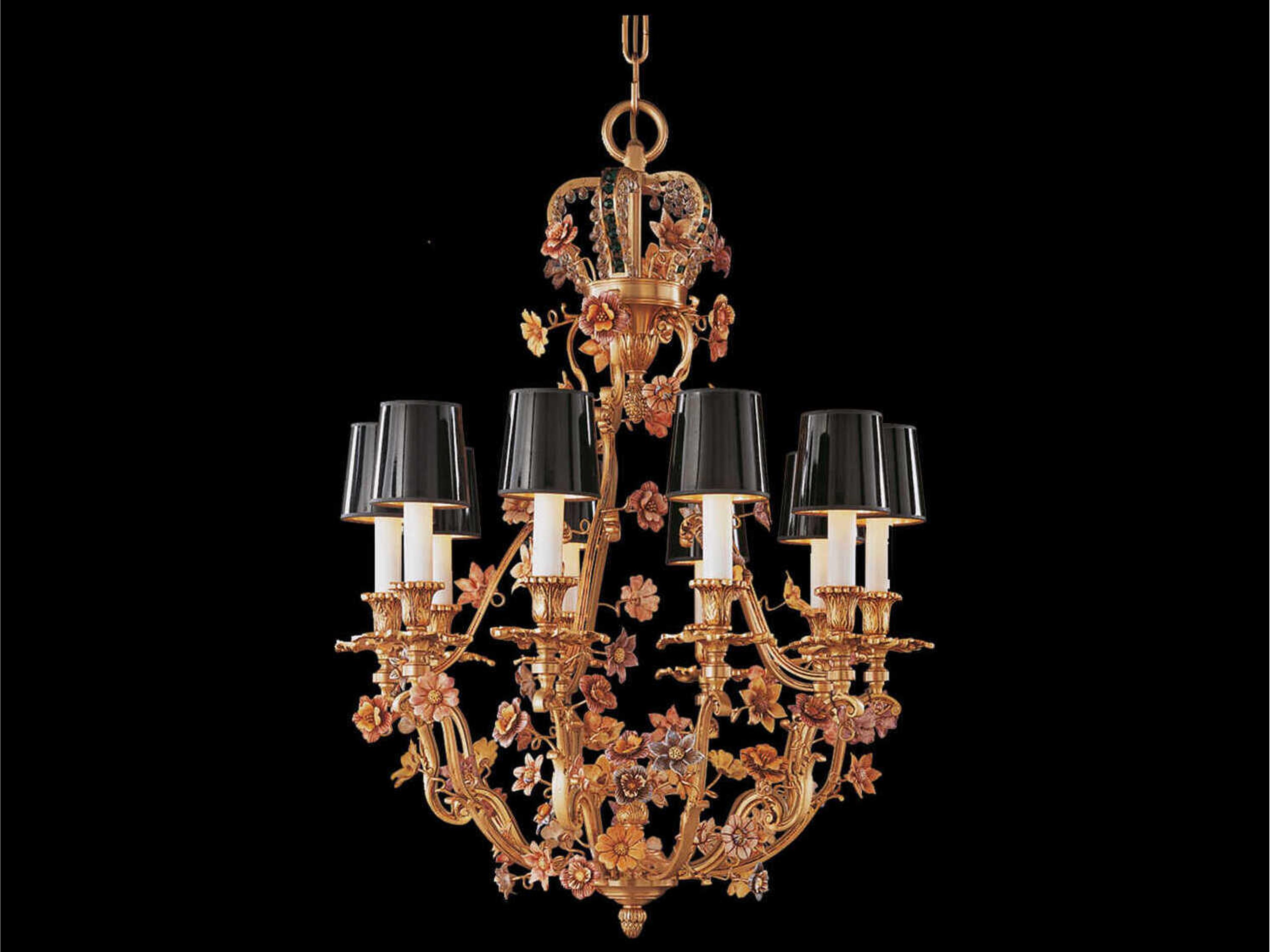 Mariner Luxury 10-Light French Gold Traditional Candelabra Chandelier