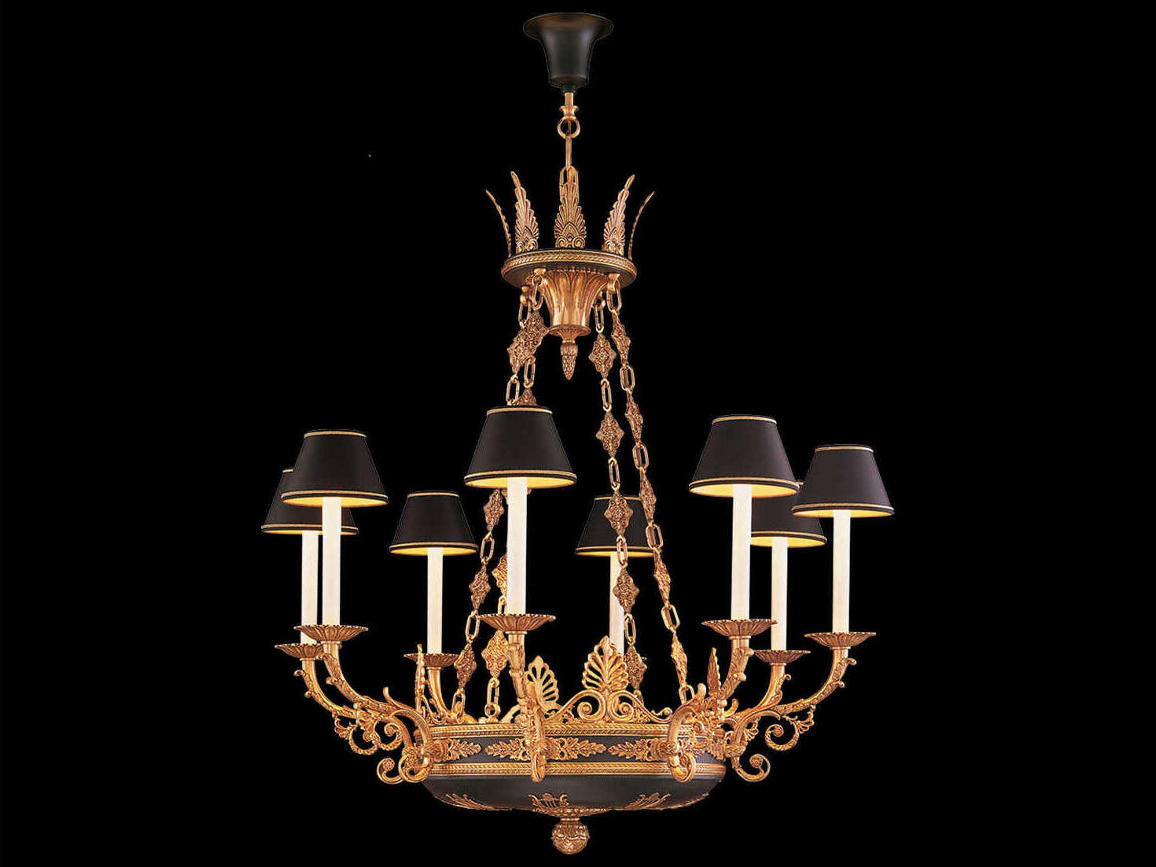 Mariner Luxury 8-Light French Gold Traditional Candelabra Chandelier