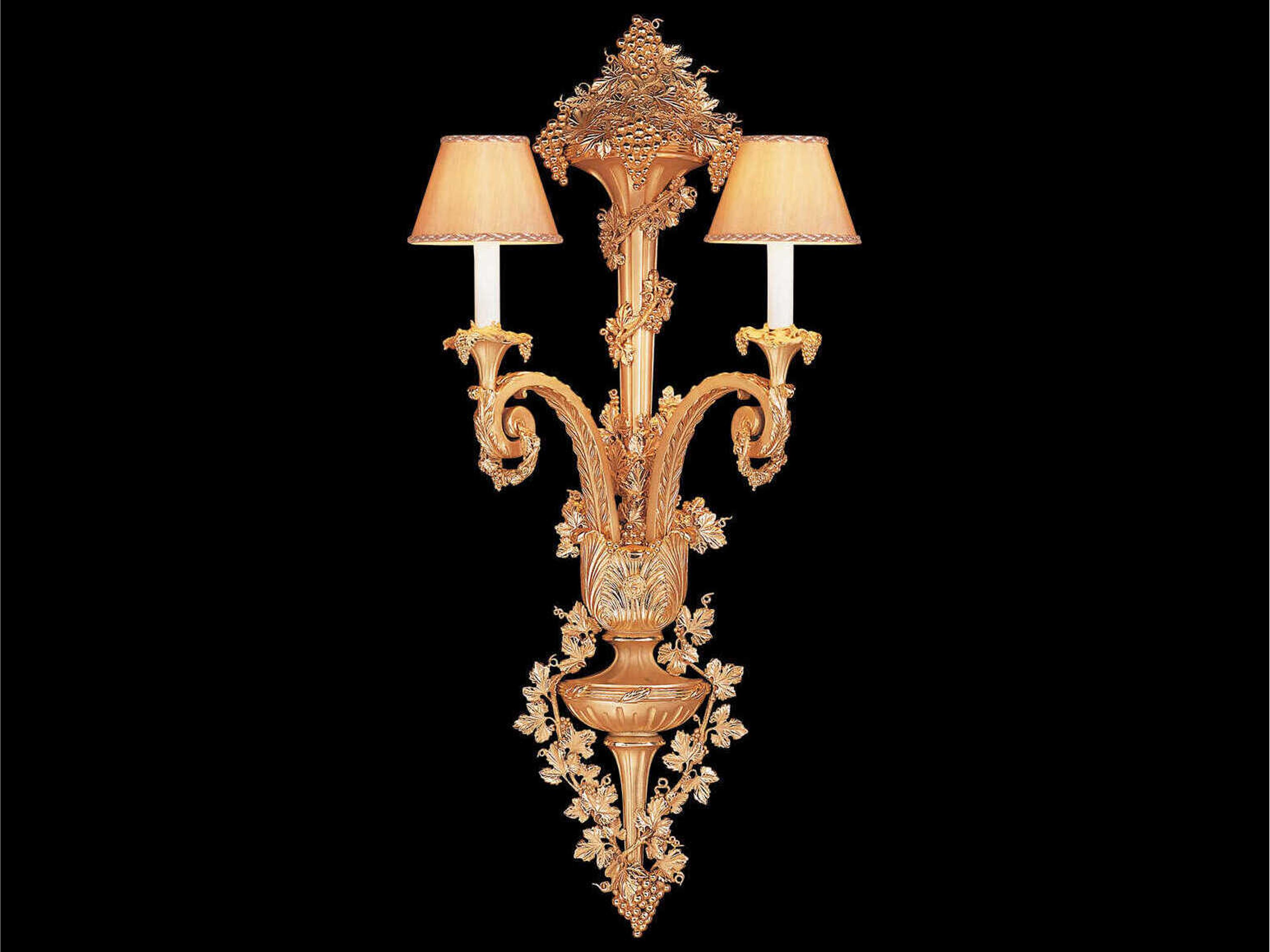 Mariner Luxury 2-Light Antique Gold Plated Traditional Wall Sconce