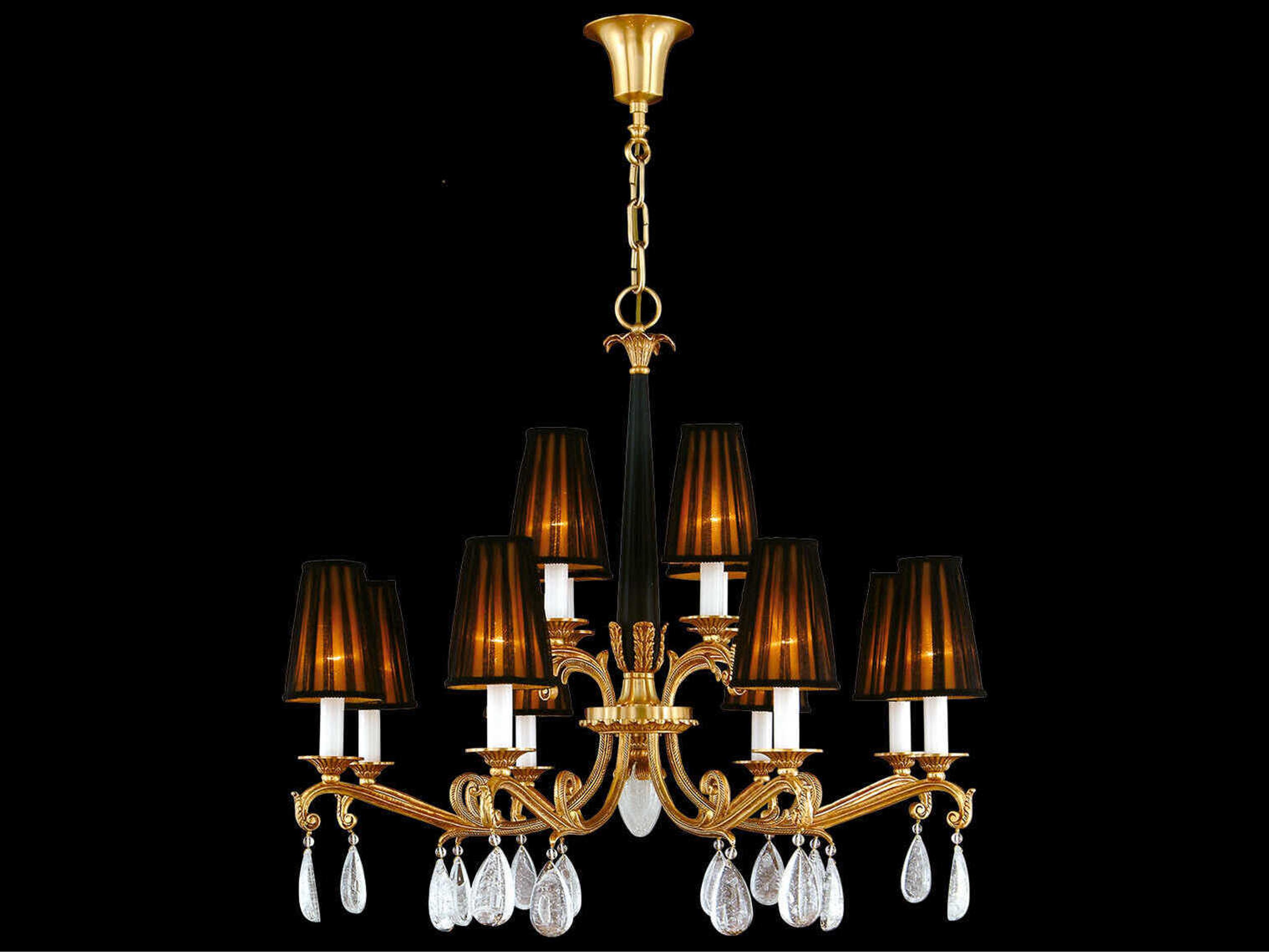 Mariner Luxury 12-Light French Gold Traditional Candelabra Chandelier