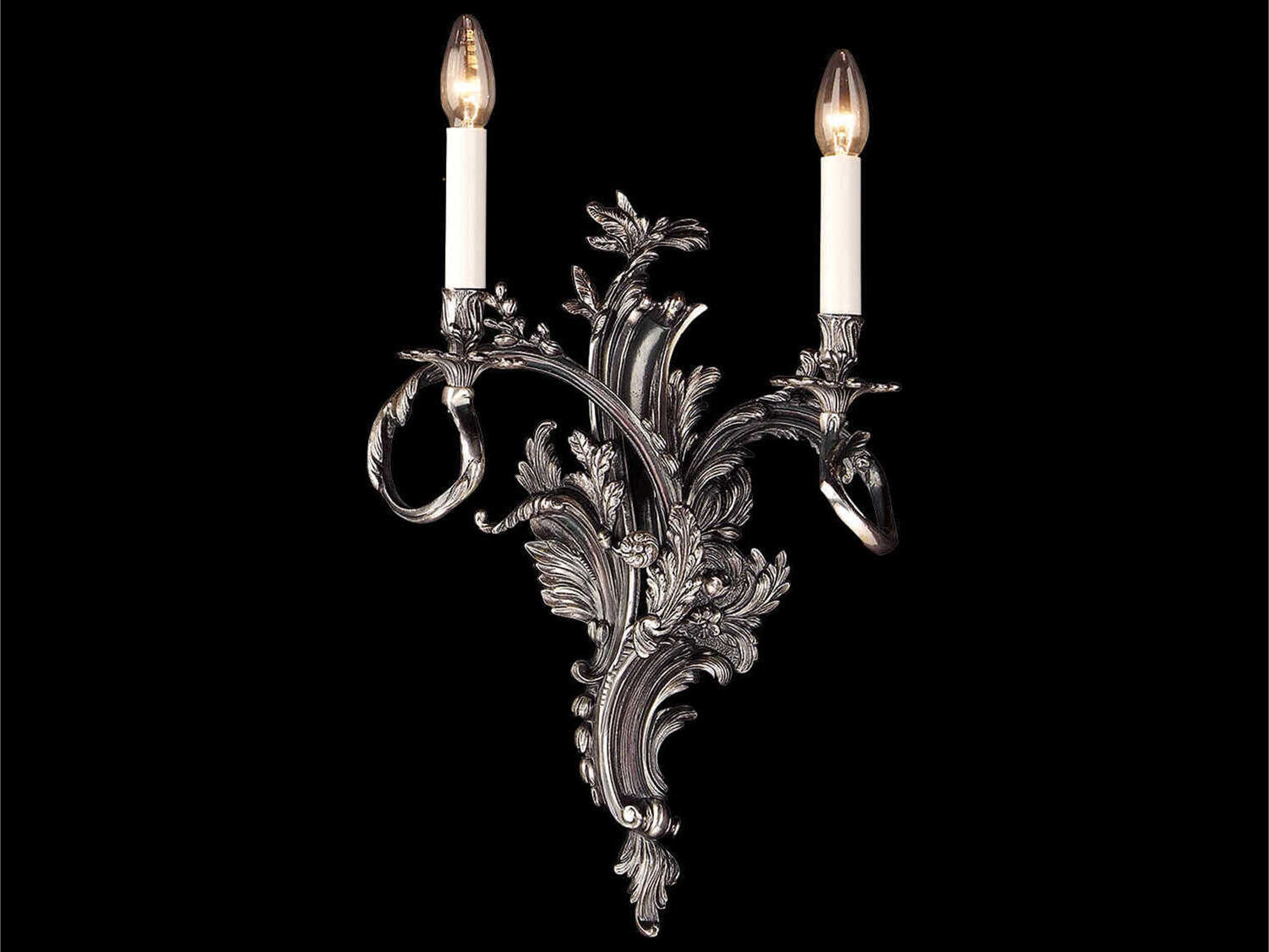Mariner Luxury 2-Light Old Silver Traditional Wall Sconce