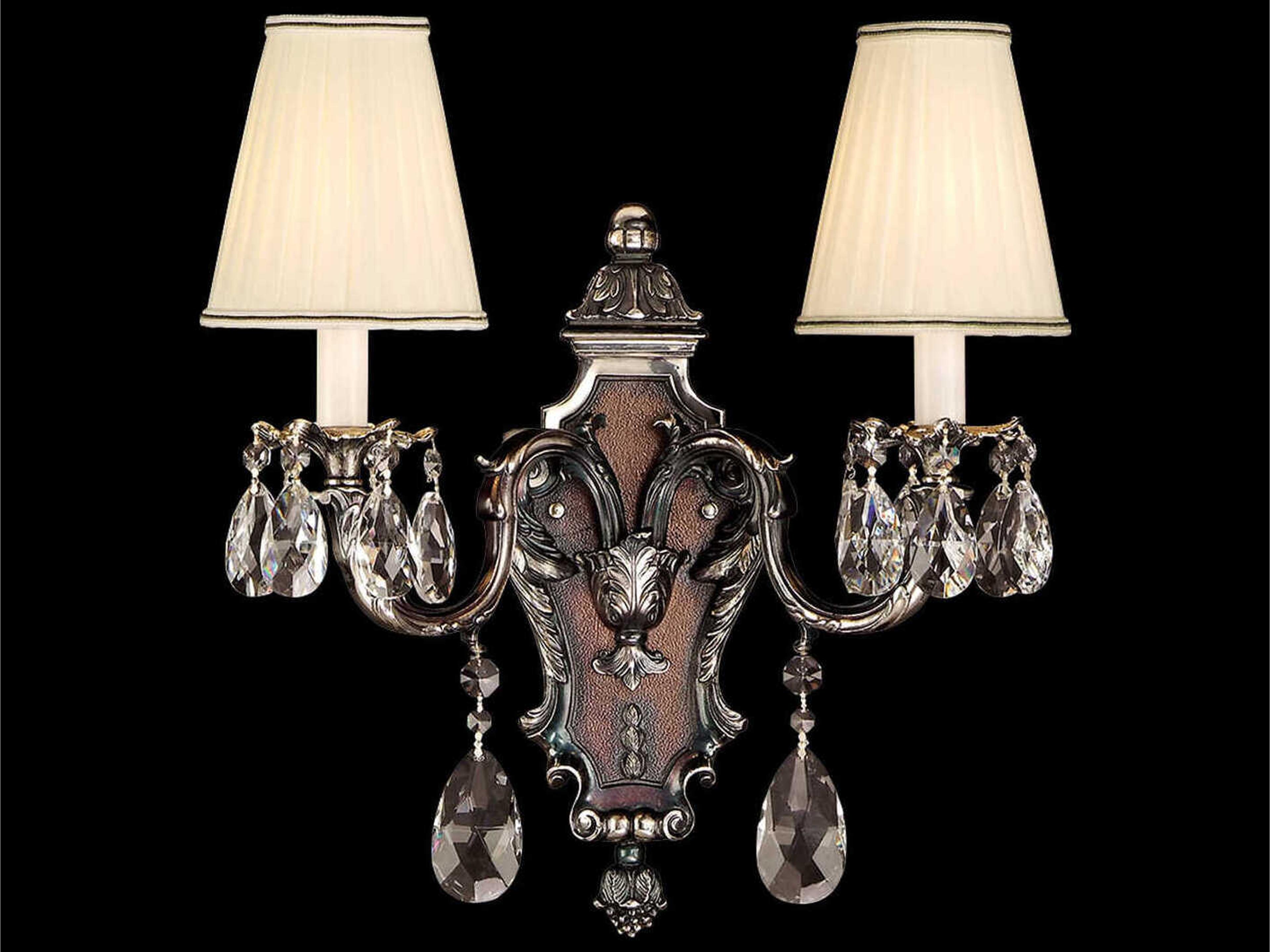 Mariner Luxury 2-Light Old Silver Traditional Wall Sconce