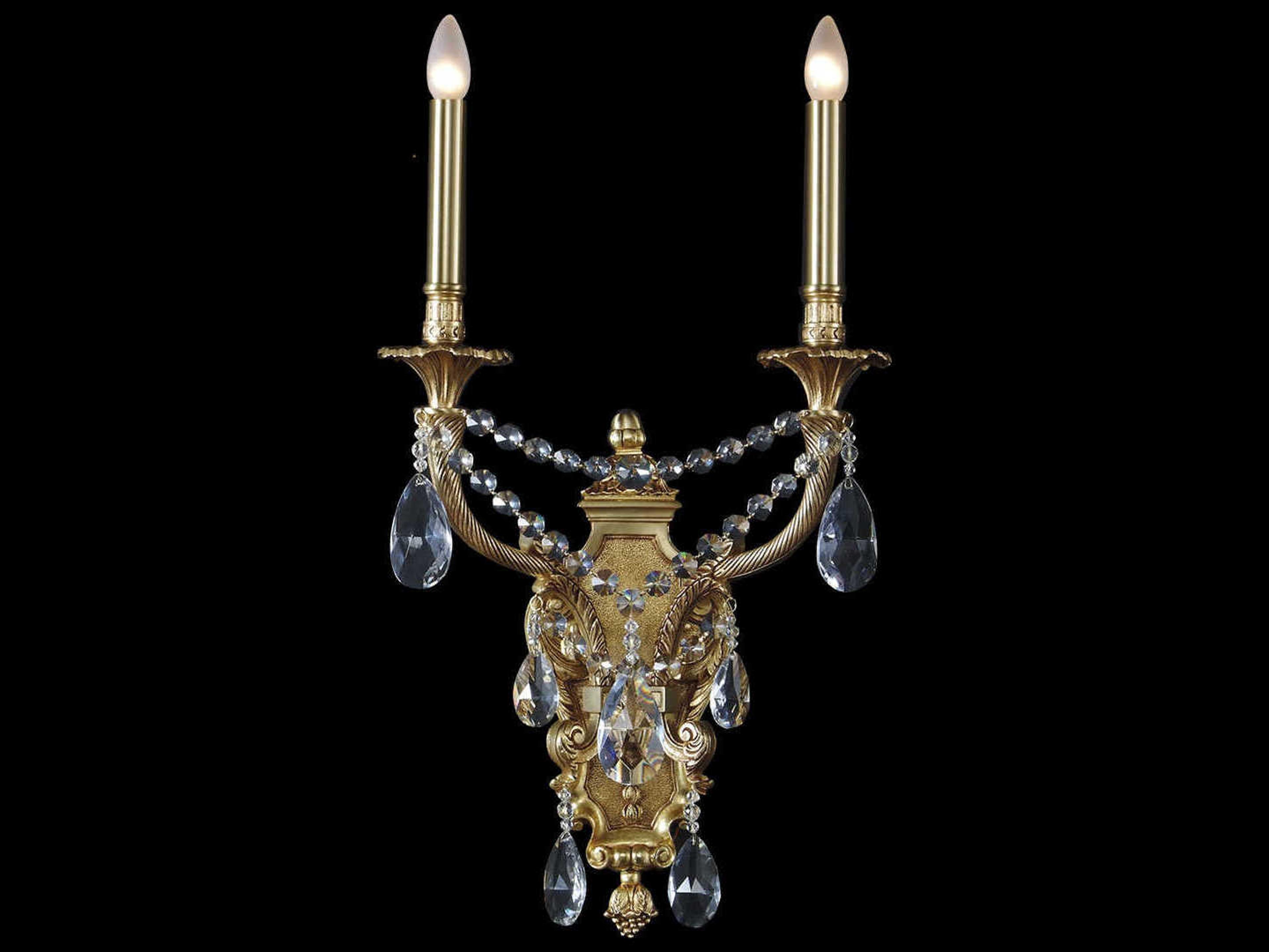 Mariner Luxury 2-Light French Gold Traditional Wall Sconce