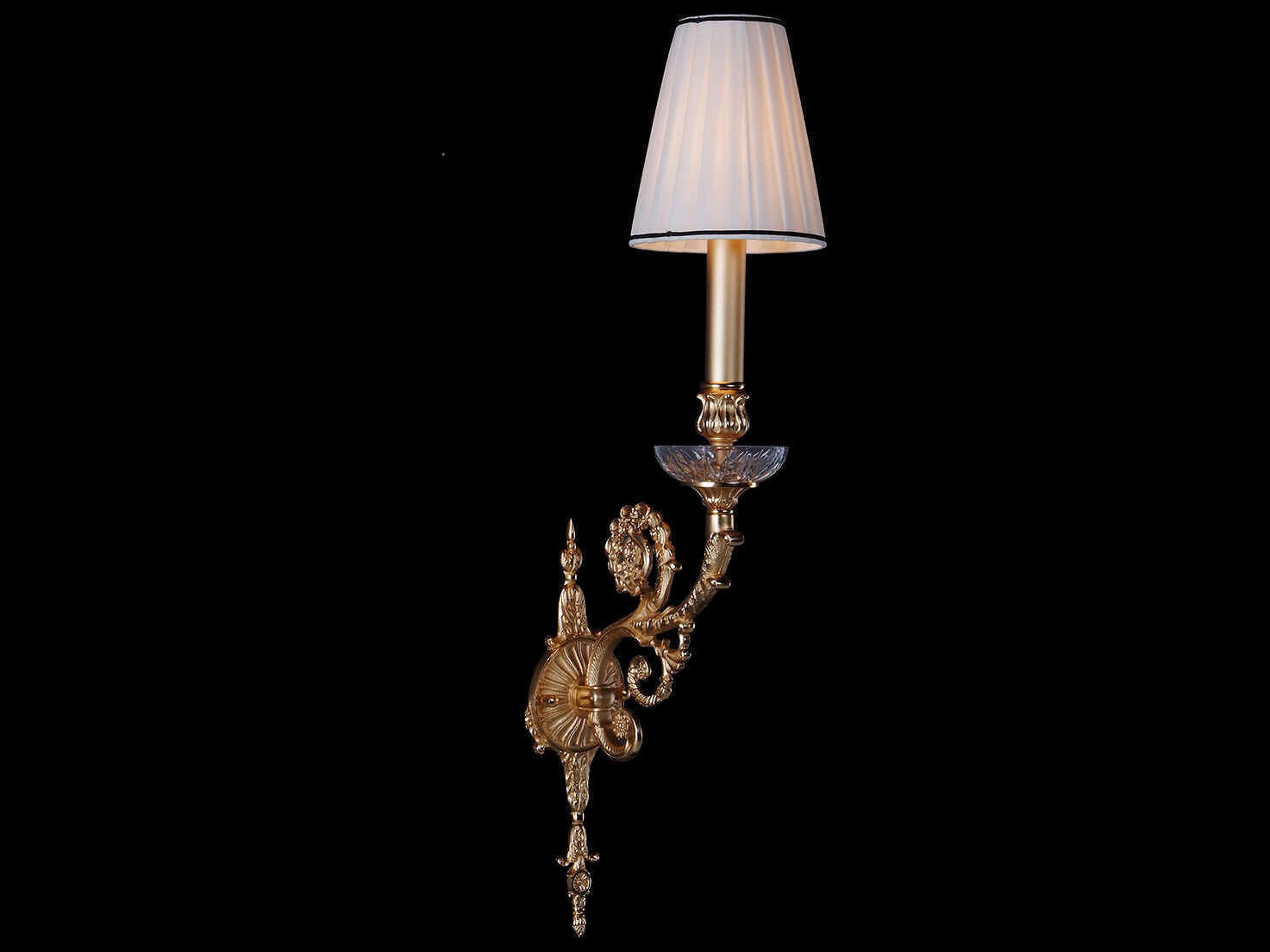 Mariner Luxury 1-Light Antique Gold Plated Traditional Wall Sconce